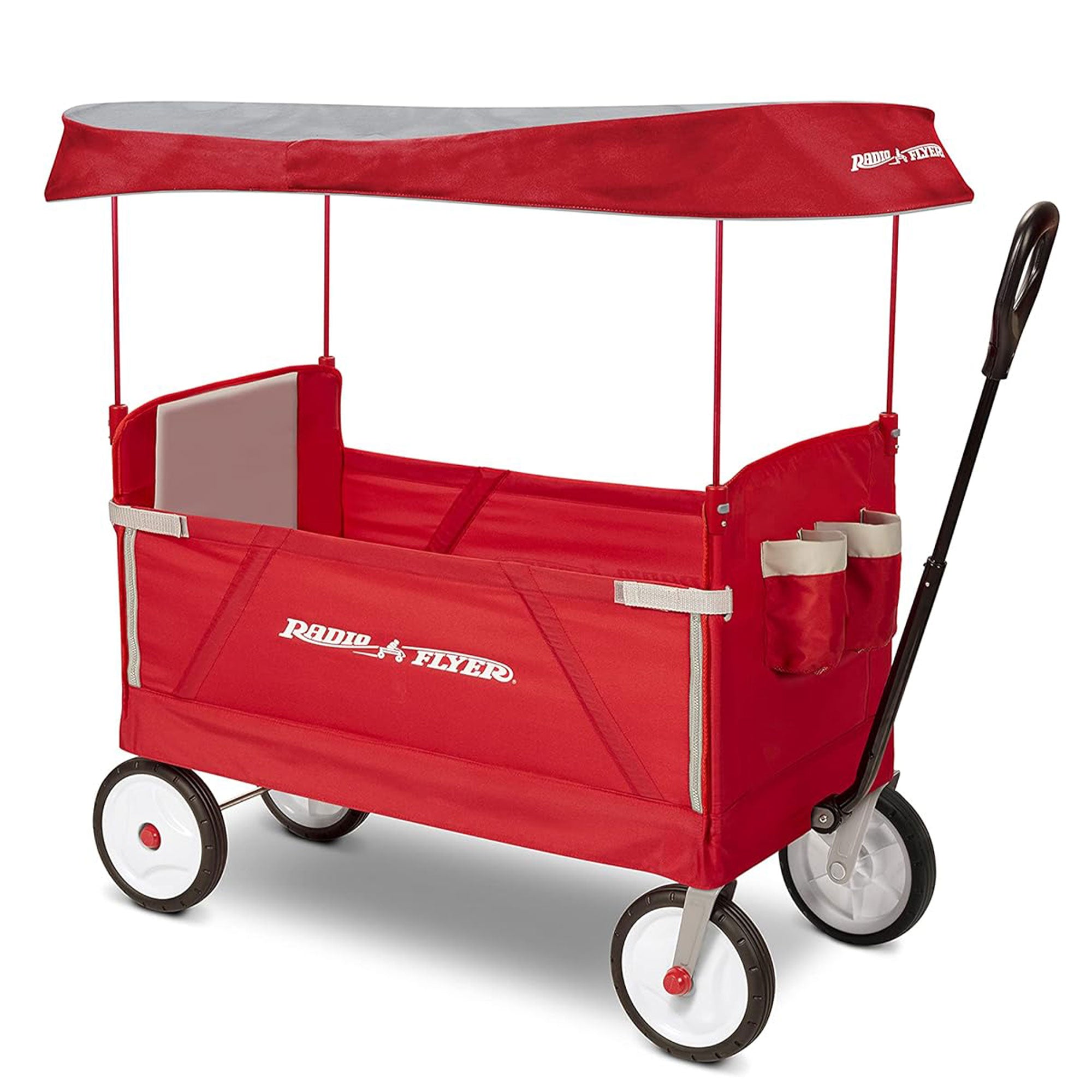 Radio Flyer 3 in 1 EZ Fold Wagon with Canopy, Red - Smart-nests