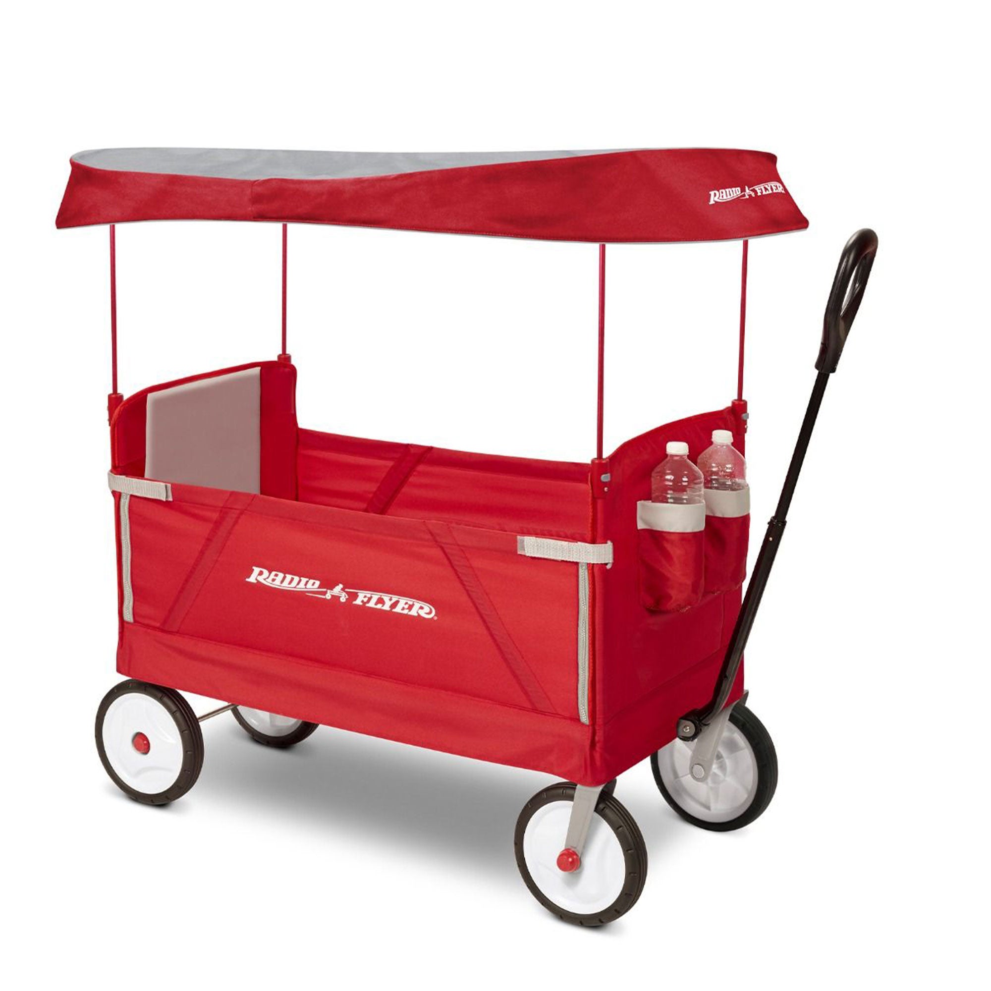 Radio Flyer 3 in 1 EZ Fold Wagon with Canopy, Red - Smart-nests