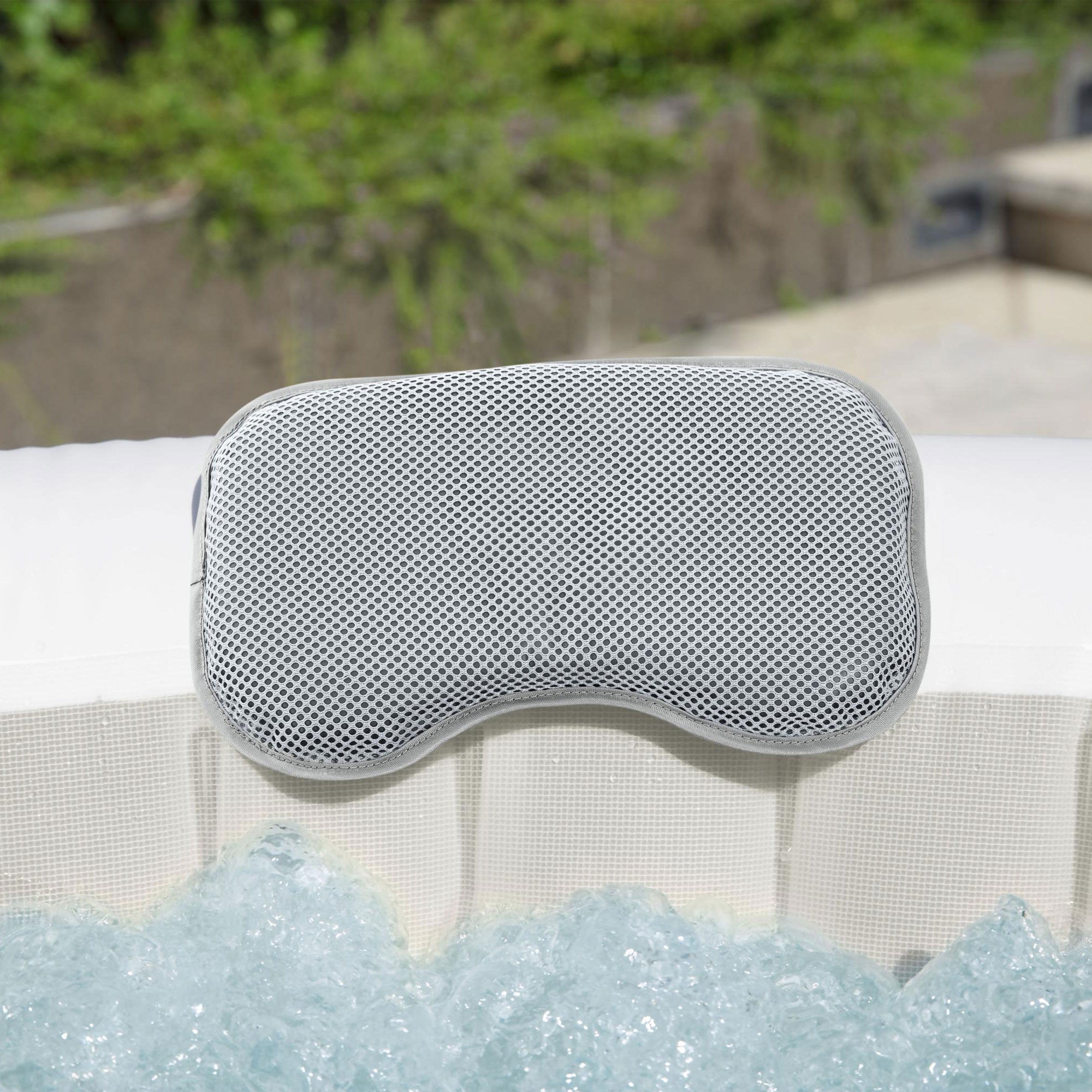 Bestway SaluSpa Padded Headrest Pillows with Adjustable Strap, Gray, 2 Pack - Smart-nests