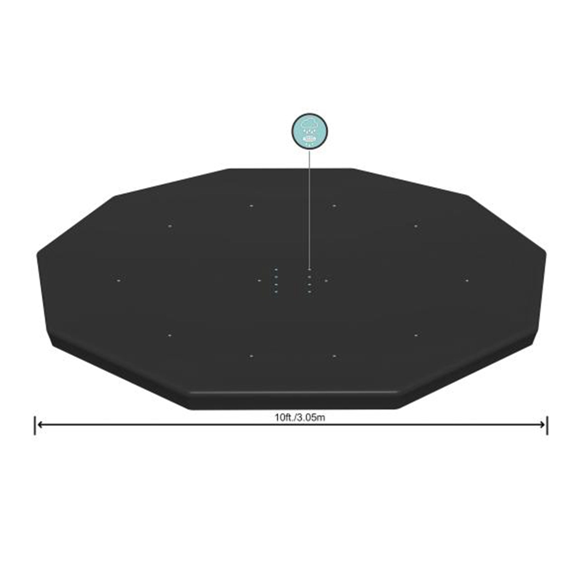 Bestway Flowclear Round 10' Pool Cover for Above Ground Frame Pools (Cover Only) - Smart-nests