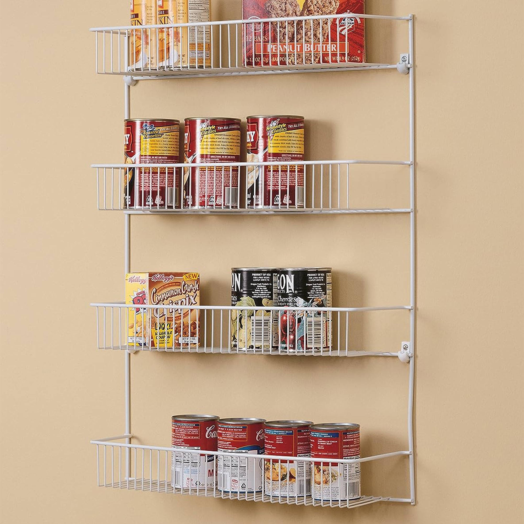 ClosetMaid 4 Tier Door or Wall Mount Rack Organizer for Home and Kitchen, White - Smart-nests