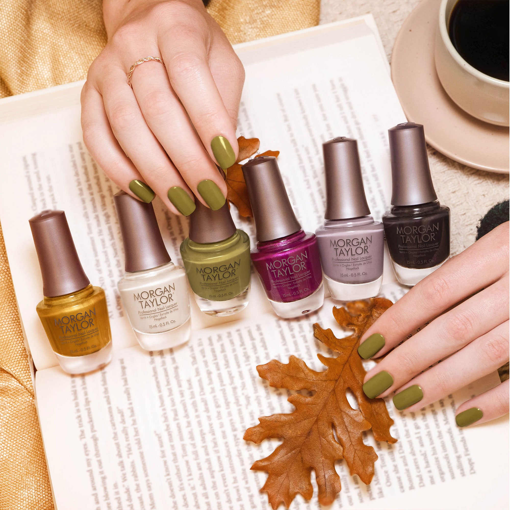Morgan Taylor Fall 2023 Change of Pace Nail Lacquer Polish Manicure Set 6 Pack