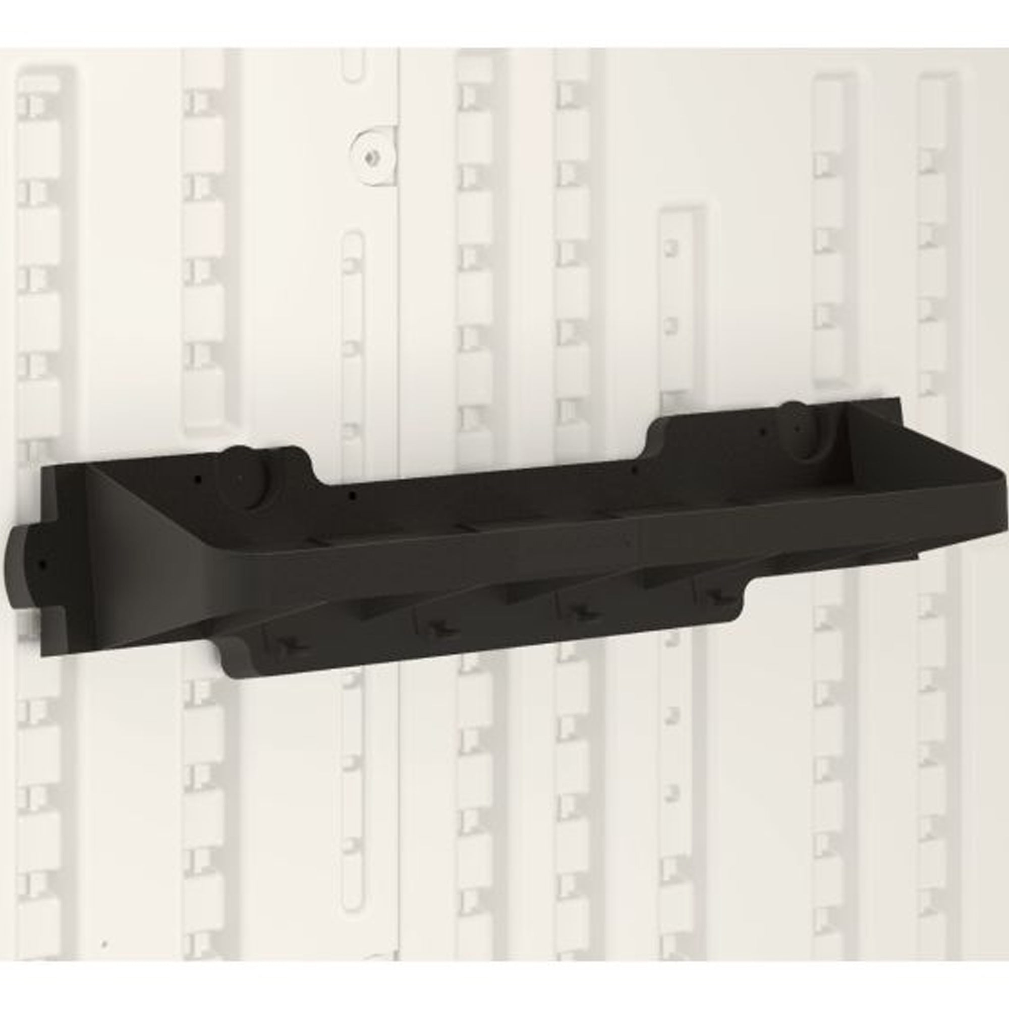 Suncast 25 x 8 Inch Shelf Accessory with Hooks for Outdoor Shed, Black (2-Pack) - Smart-nests
