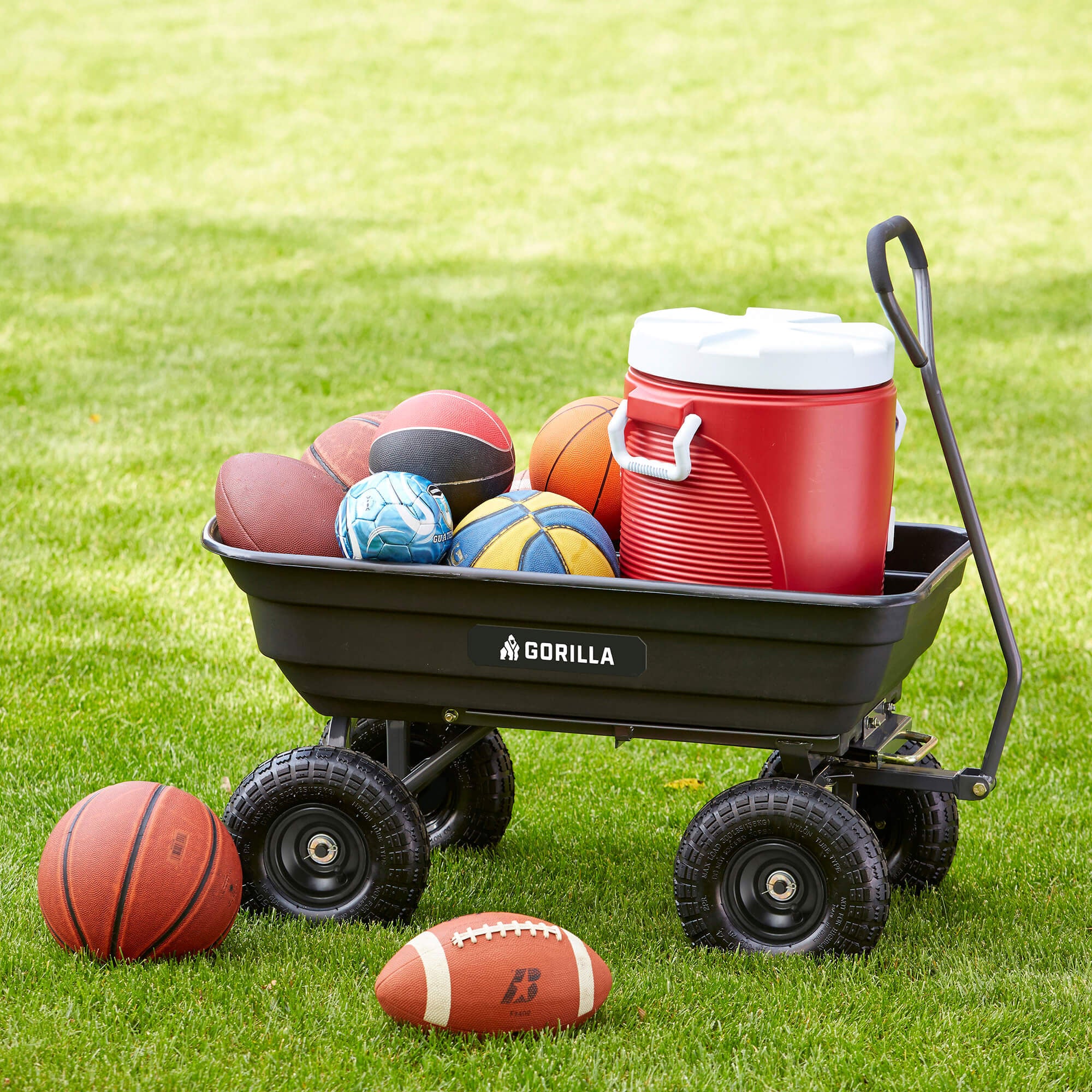 Gorilla Carts Poly Garden Dump Cart Camping Beach Wagon, 600 Pound Capacity - Smart-nests