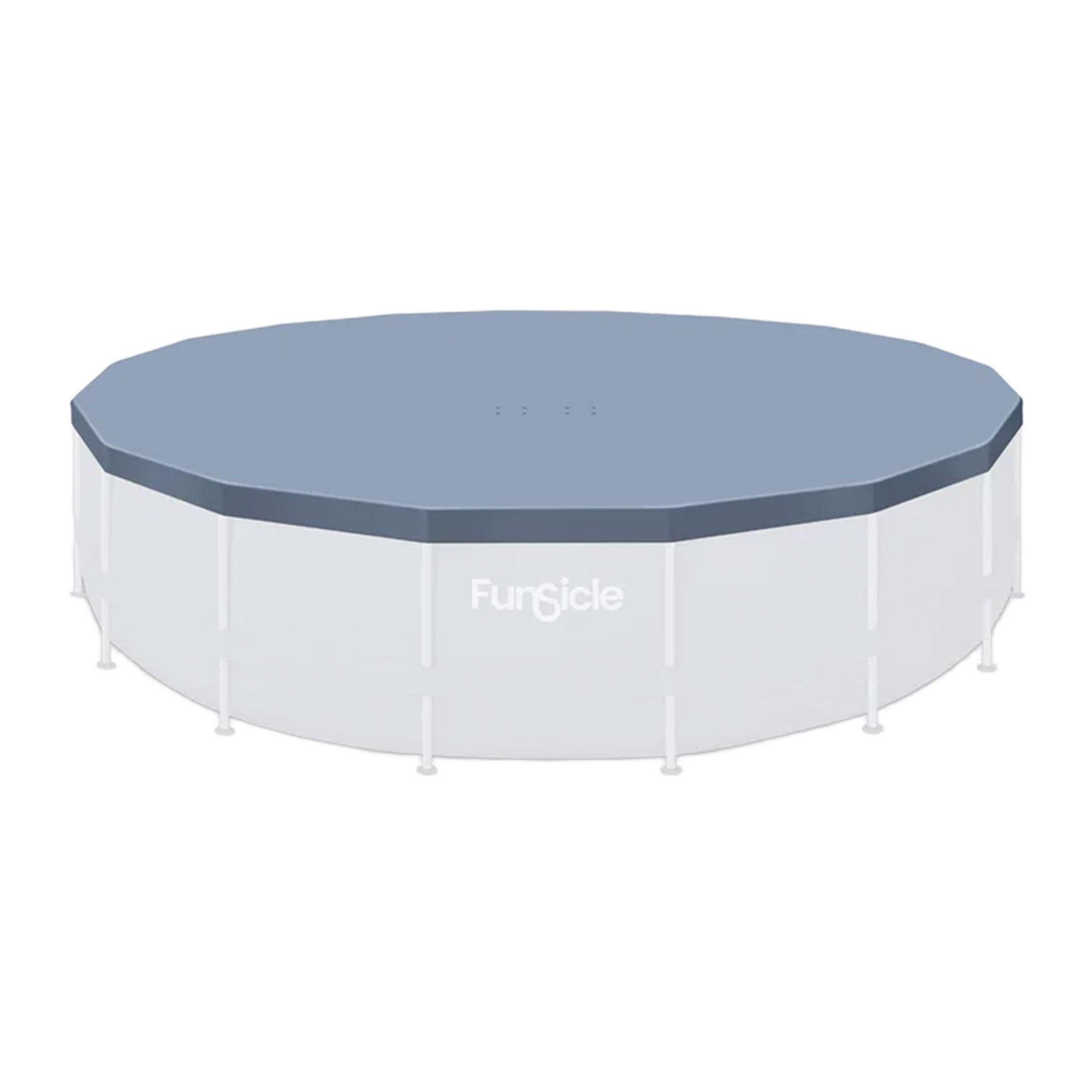 Funsicle 18 Foot Durable Round Pool Cover for Oasis and Activity Pools, Gray - Smart-nests