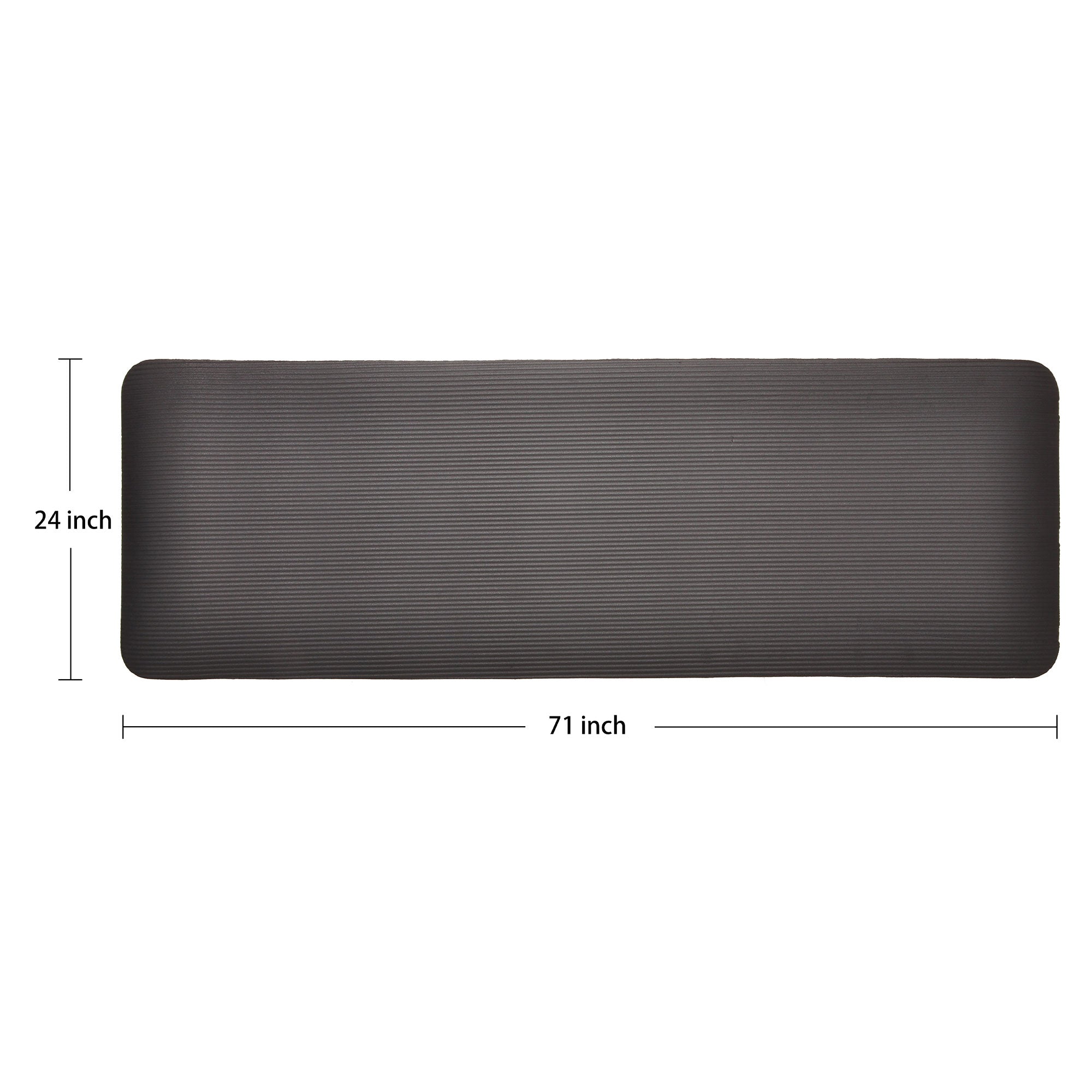 Signature Fitness 1" Extra Thick Exercise Fitness Yoga Mat w/ Carry Strap, Black - Smart-nests