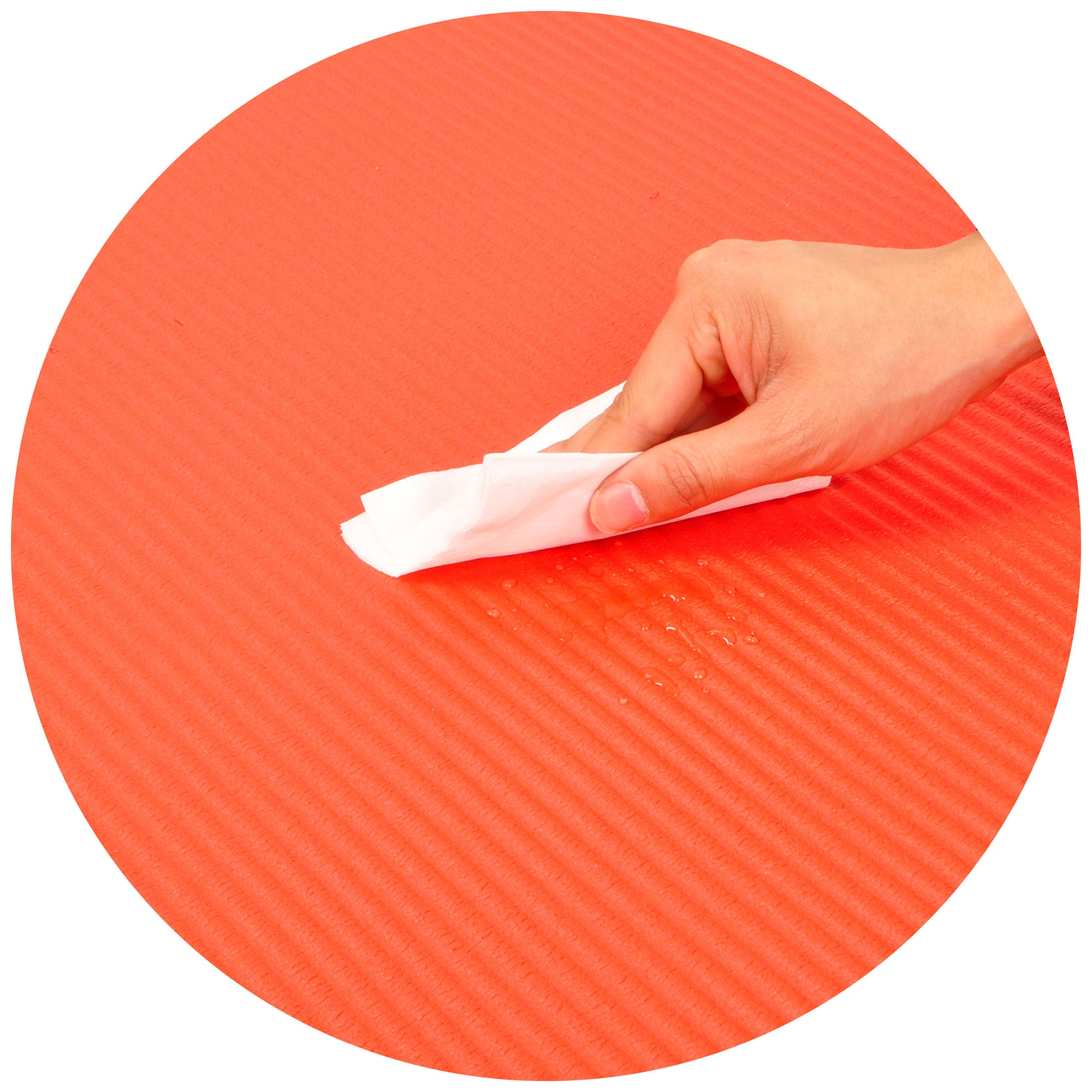 Signature Fitness 1" Extra Thick Exercise Fitness Yoga Mat w/ Carry Strap, Red - Smart-nests