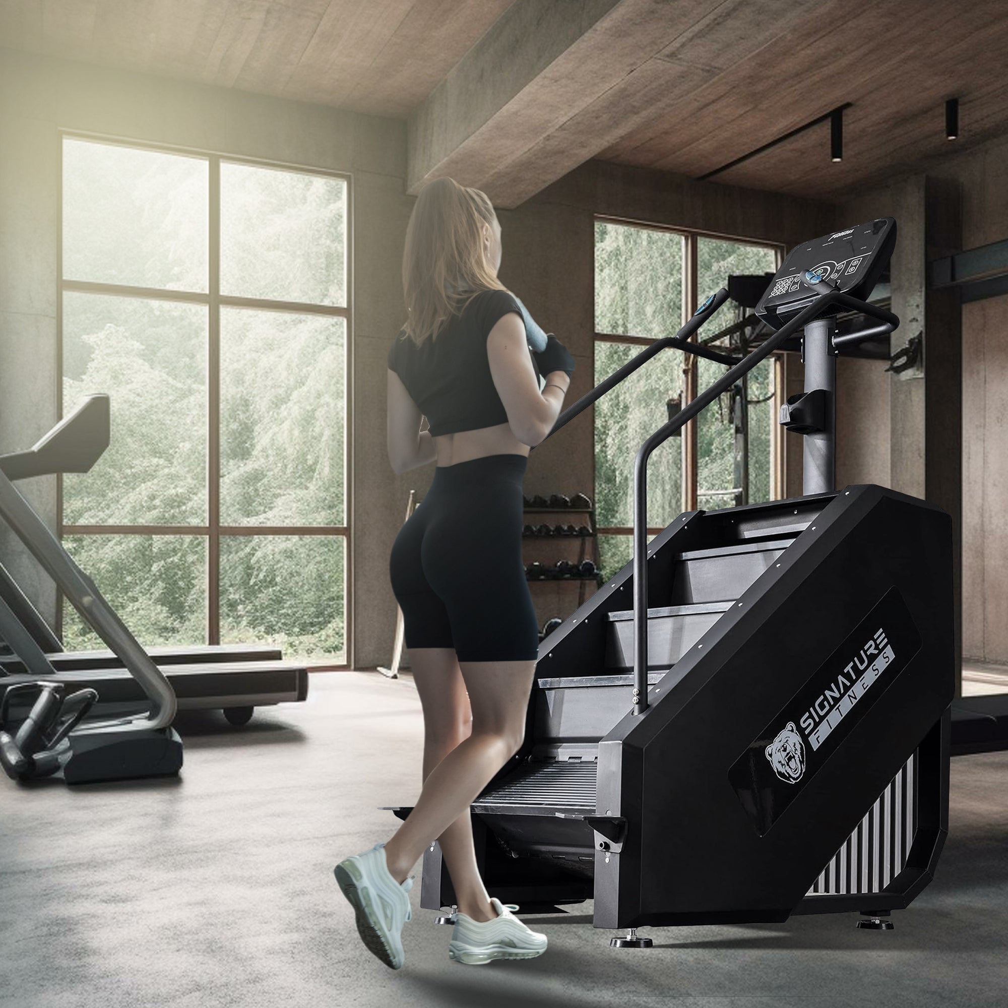 Signature Fitness Continuous Climber for Cardio and Lower Body Workouts, White - Smart-nests
