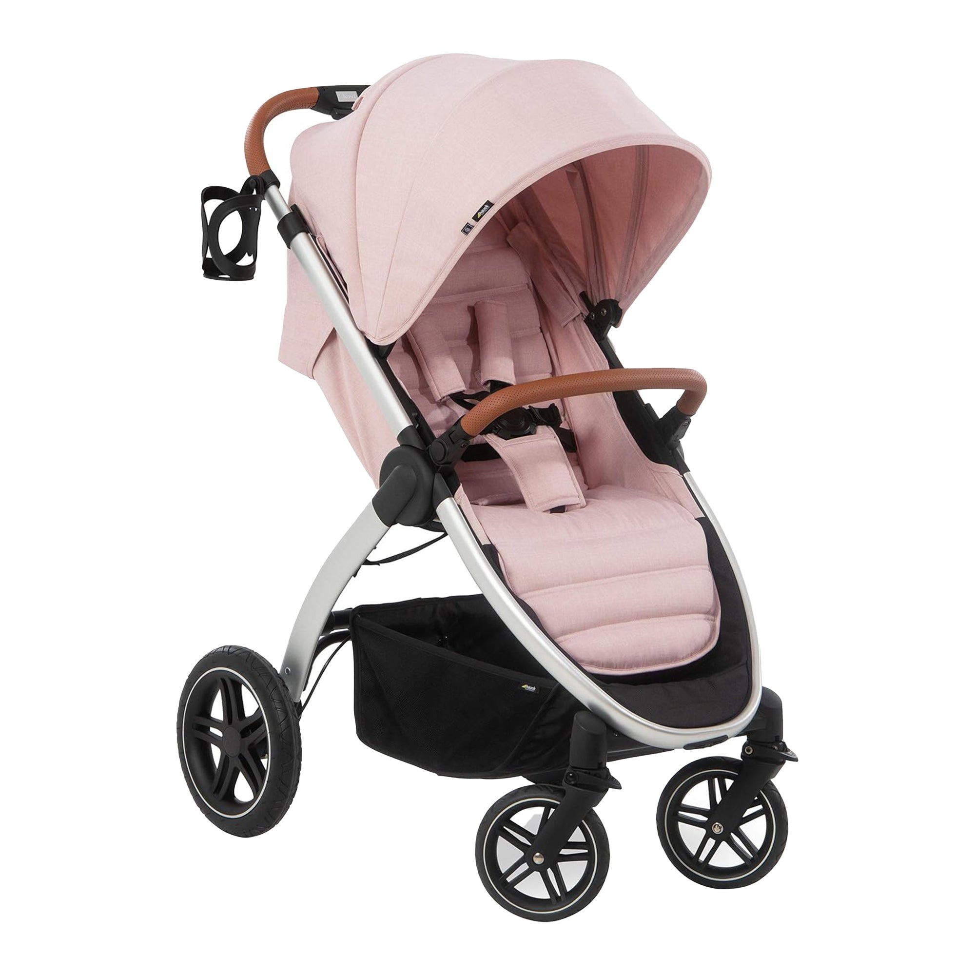 hauck Uptown Deluxe Folding Stroller with Cup Holder and Canopy, Melange Rose - Smart-nests