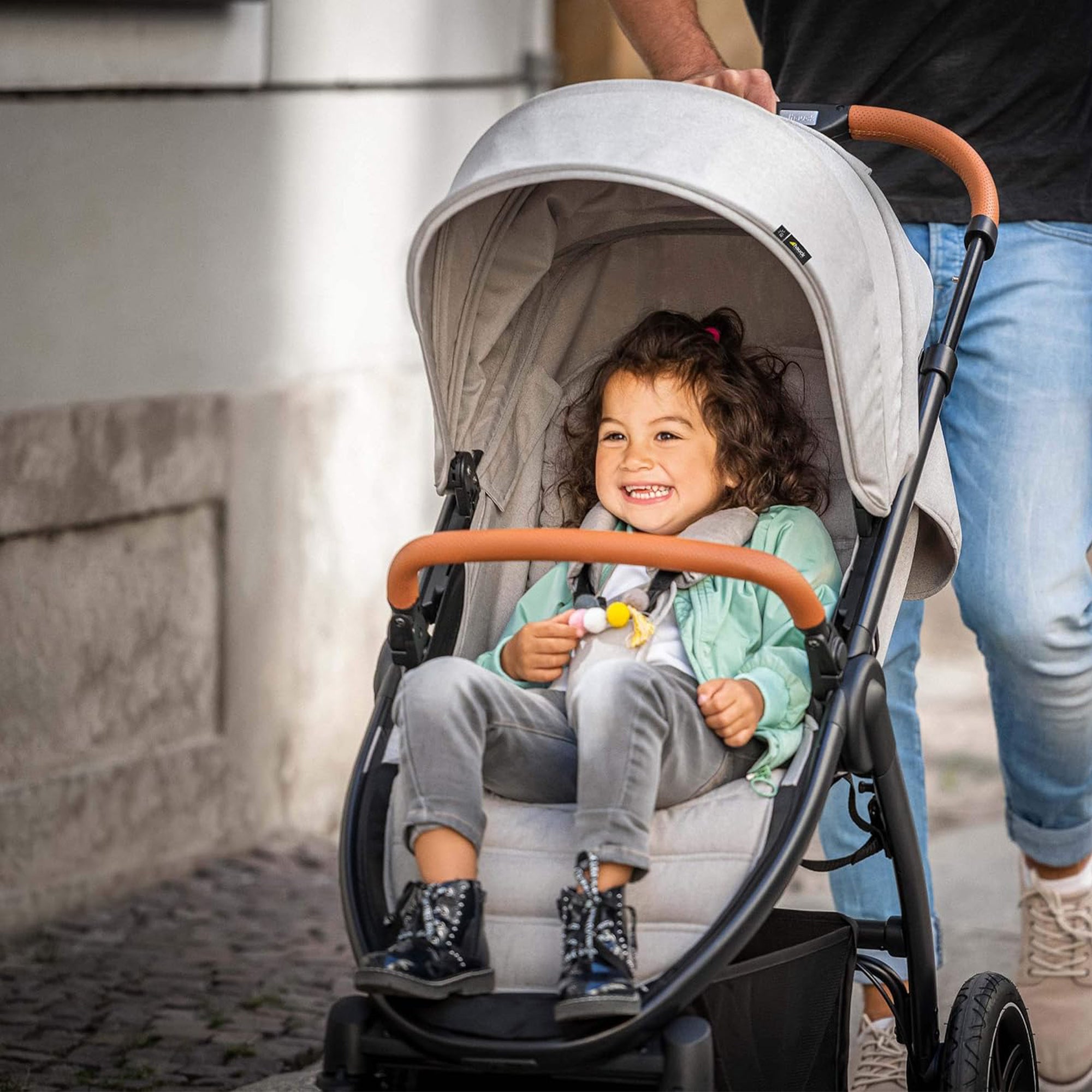 hauck Uptown Deluxe Folding Stroller with Cup Holder and Canopy, Melange Rose - Smart-nests