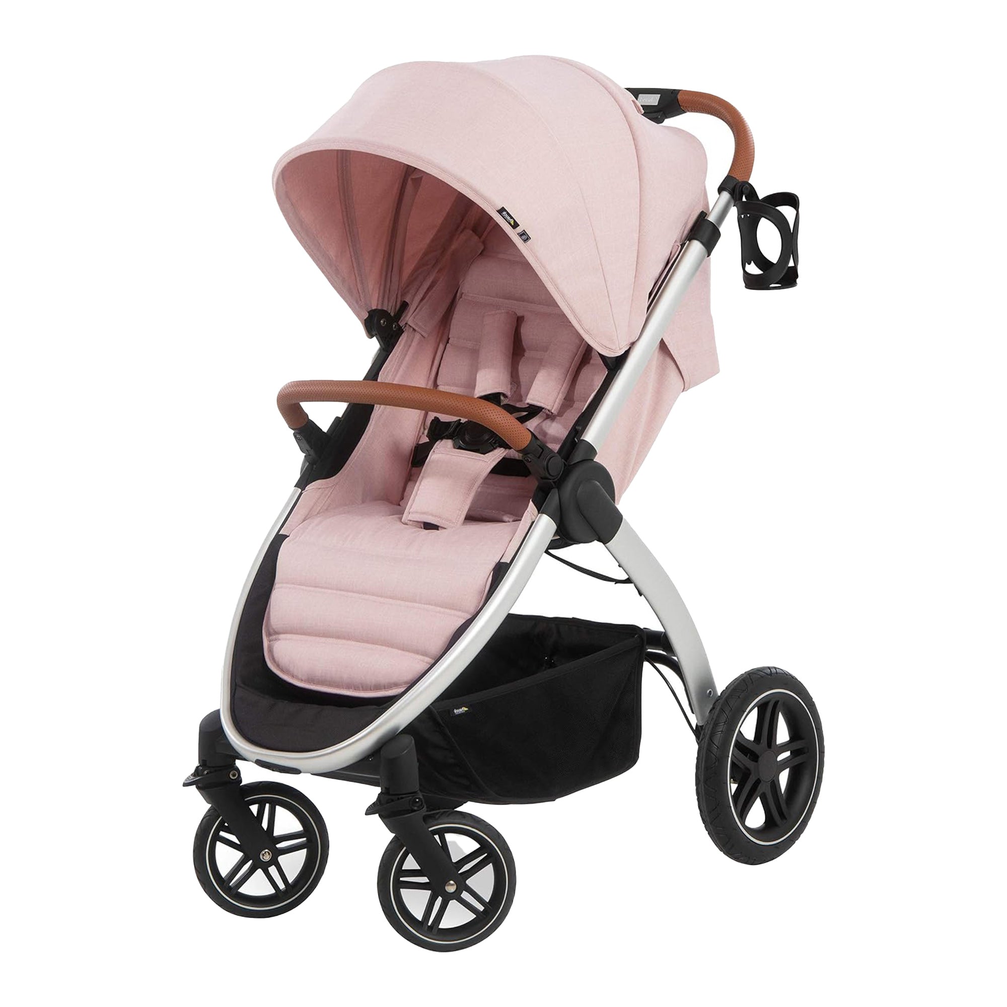 hauck Uptown Deluxe Folding Stroller with Cup Holder and Canopy, Melange Rose - Smart-nests