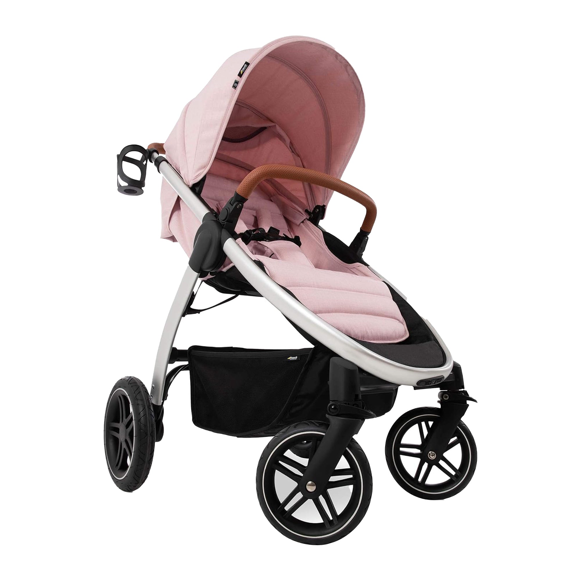 hauck Uptown Deluxe Folding Stroller with Cup Holder and Canopy, Melange Rose - Smart-nests
