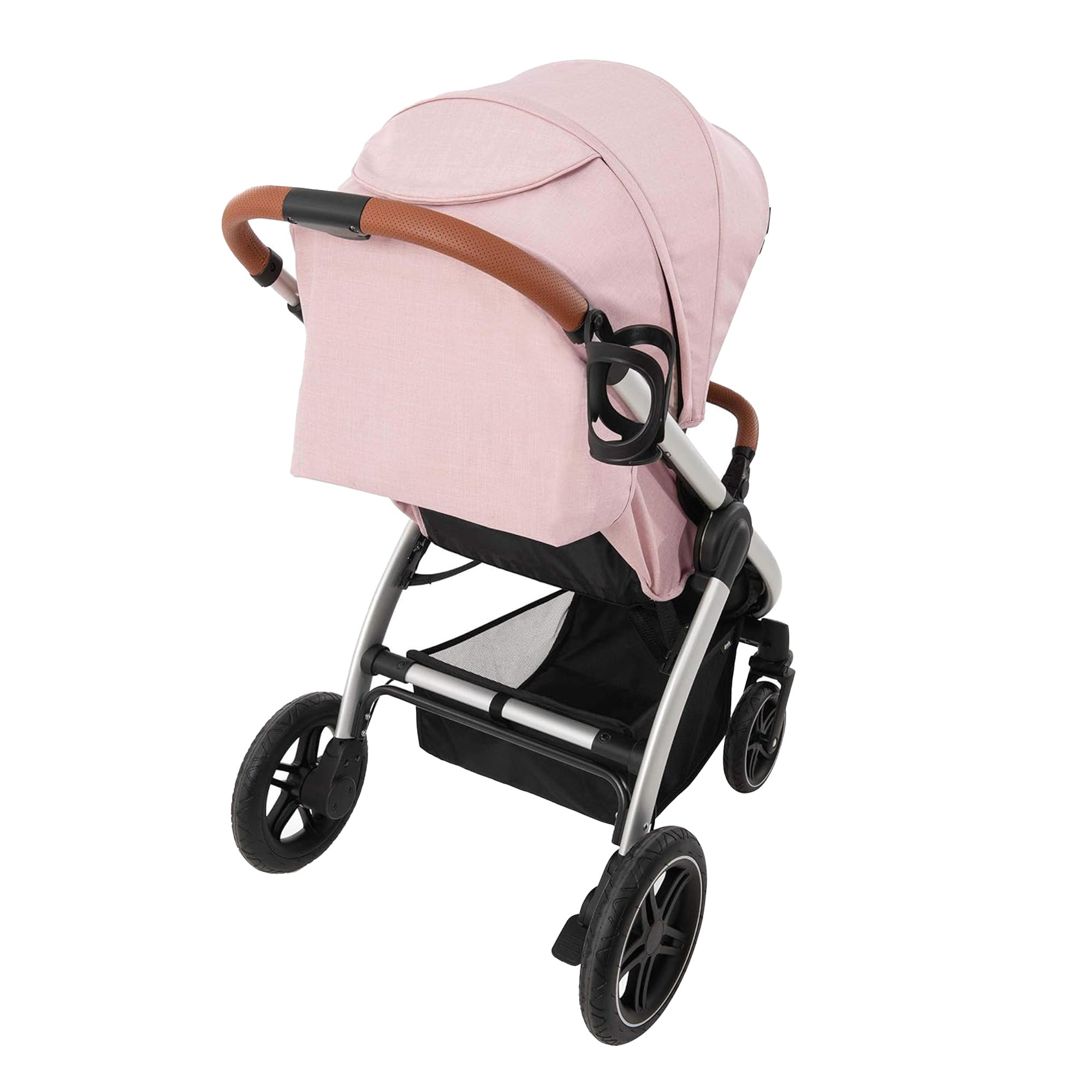hauck Uptown Deluxe Folding Stroller with Cup Holder and Canopy, Melange Rose - Smart-nests