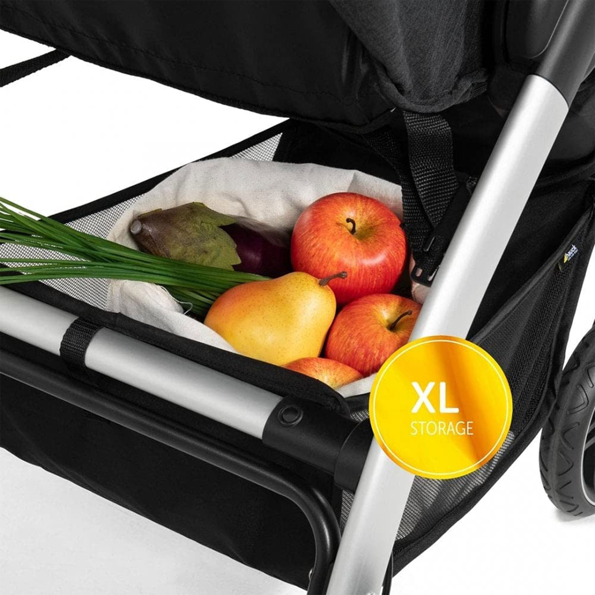 hauck Uptown Deluxe Folding Stroller with Cup Holder and Canopy, Melange Black - Smart-nests