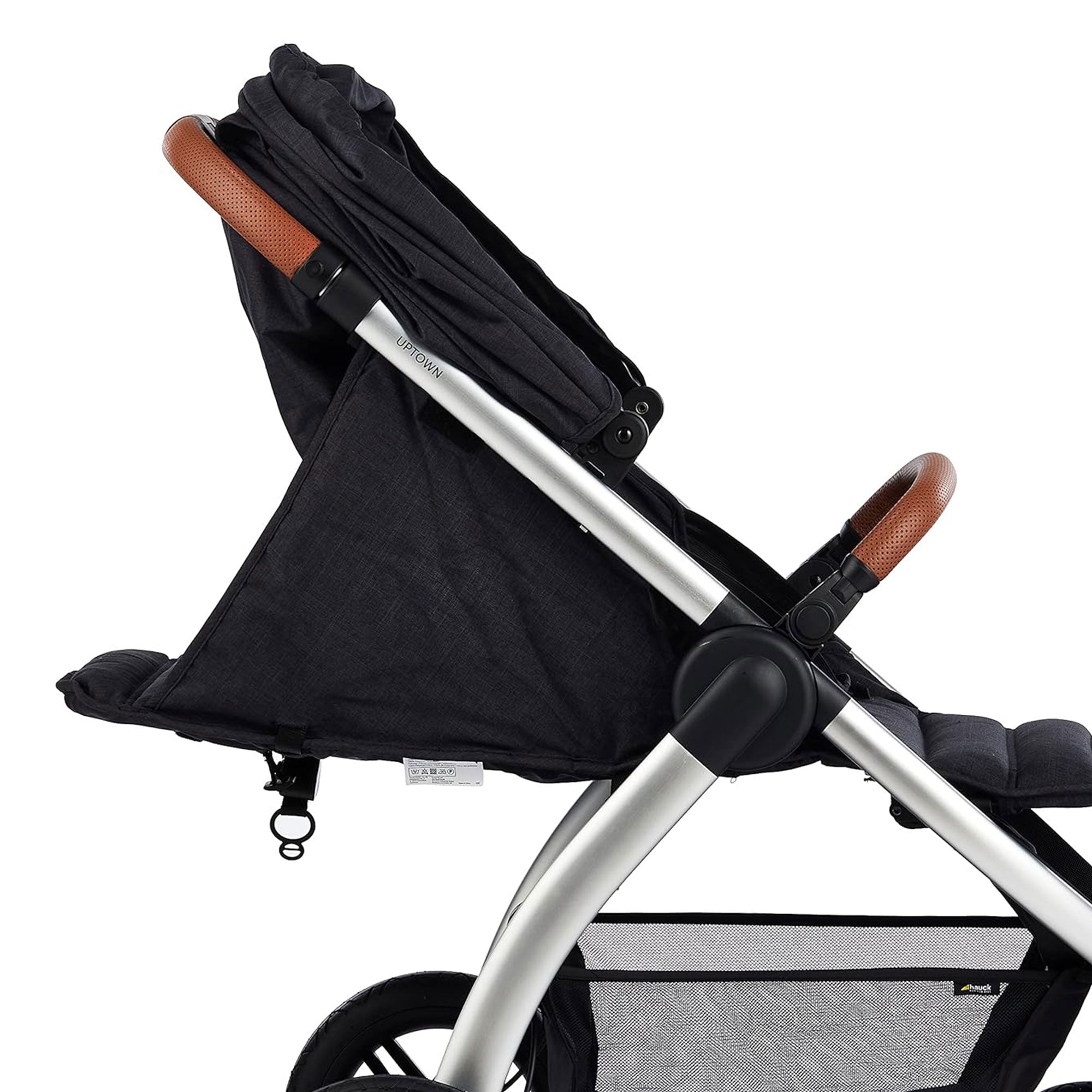 hauck Uptown Deluxe Folding Stroller with Cup Holder and Canopy, Melange Black - Smart-nests
