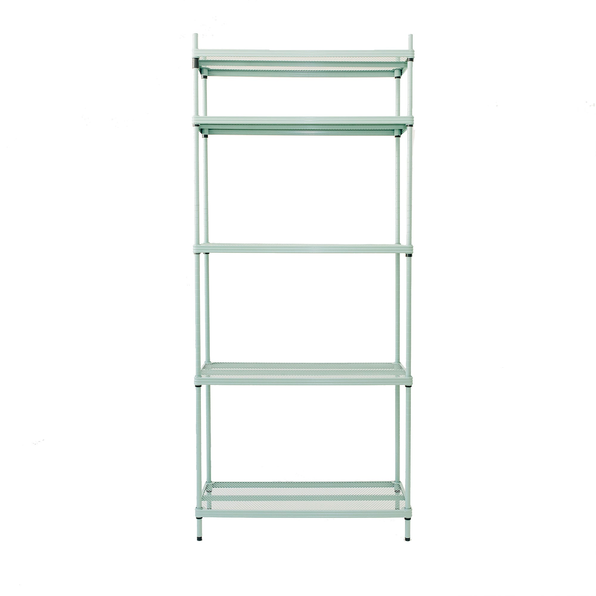 Design Ideas MeshWorks 5 Tier Metal Storage Shelving Unit Rack Bookshelf, Green - Smart-nests