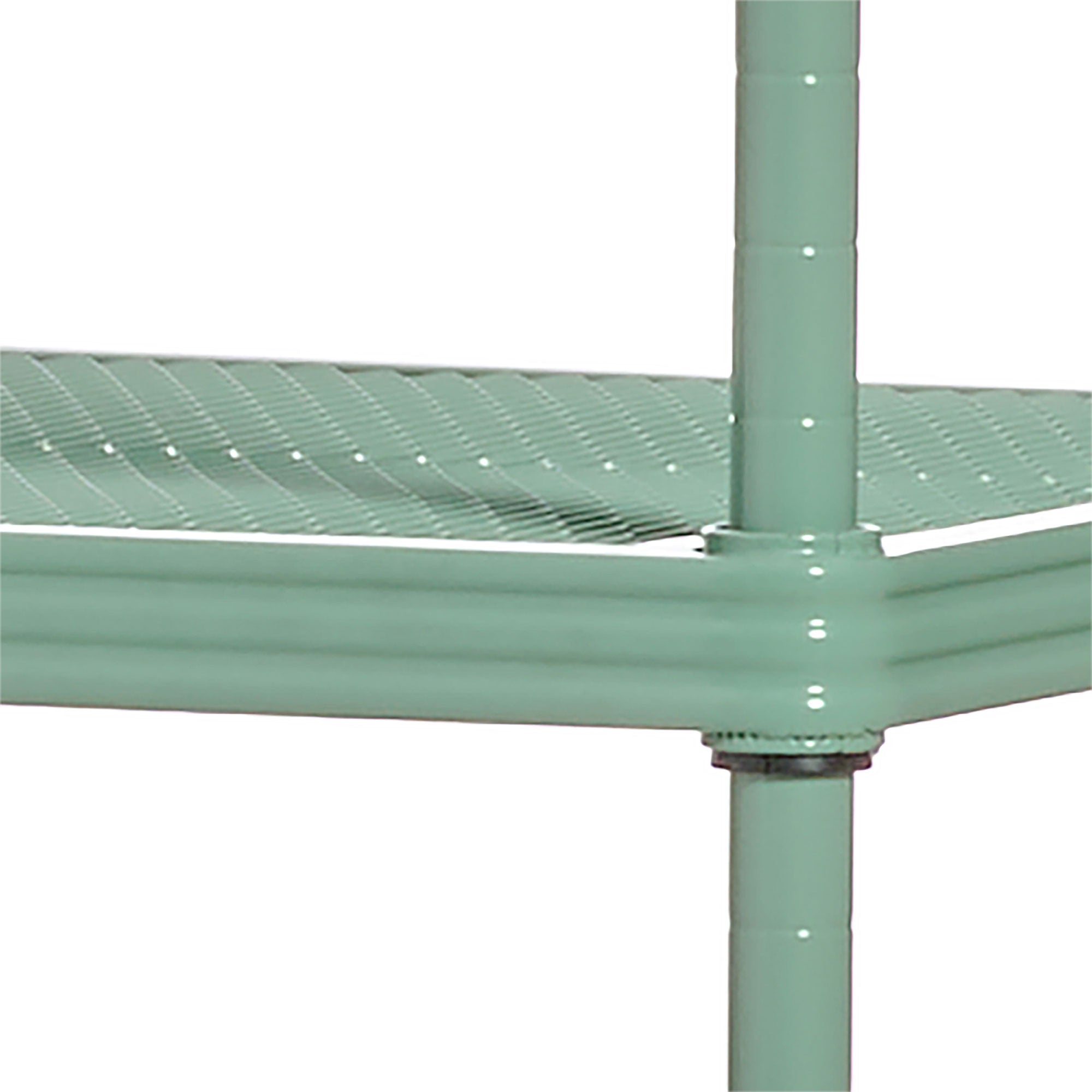 Design Ideas MeshWorks 5 Tier Metal Storage Shelving Unit Rack Bookshelf, Green - Smart-nests