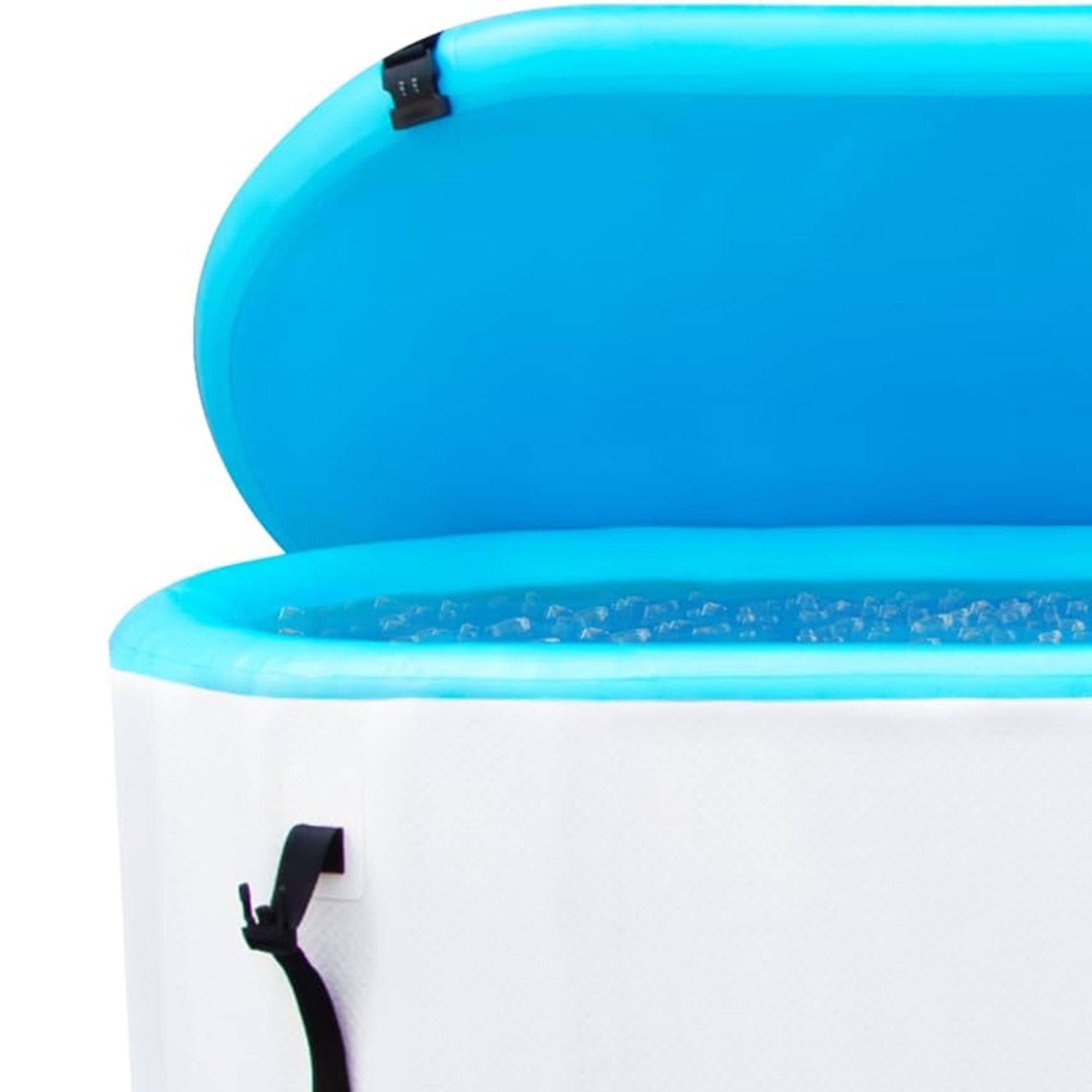 Solstice Plunge 100 Gallon Inflatable Insulated Ice Bath Tub with Lid, White - Smart-nests