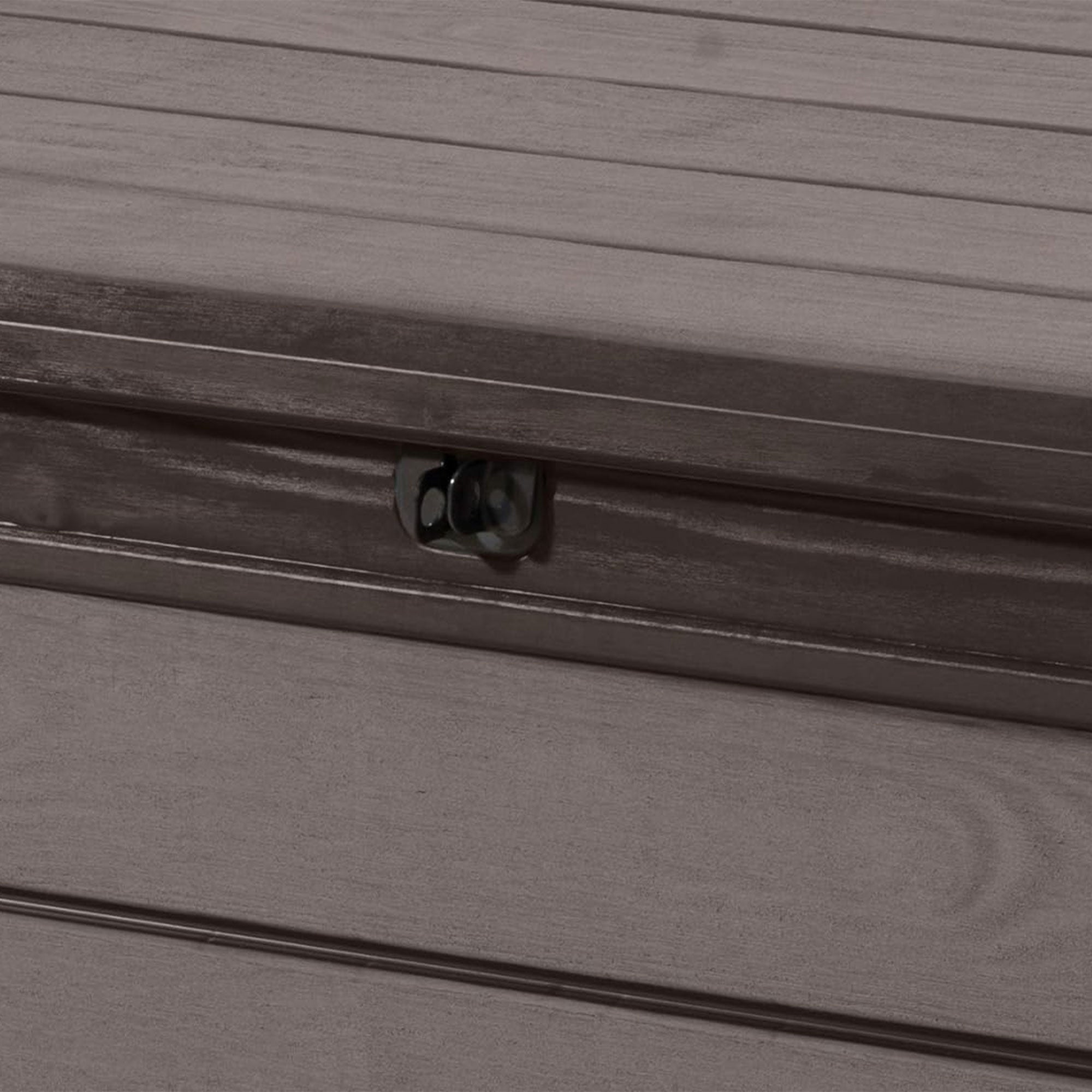 Keter Brushwood 120 Gallon Resin Outdoor Deck Storage Box for Yard Tools, Brown - Smart-nests