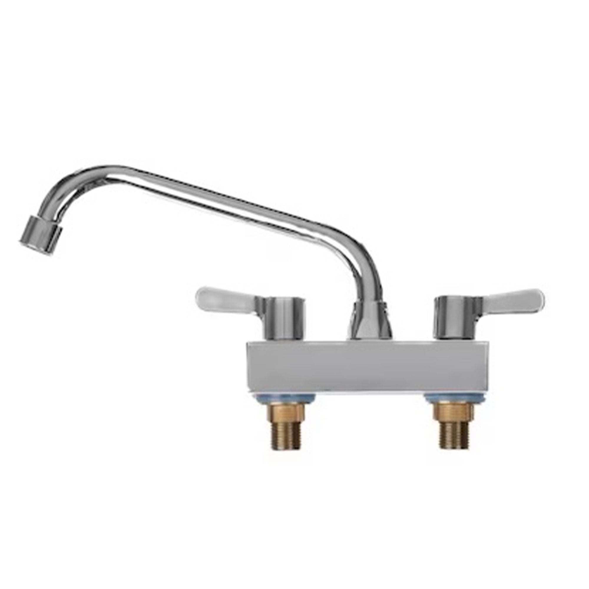UTILITYSINKS Plastic 18” Freestanding Utility Tub Sink with Swing Faucet, White - Smart-nests