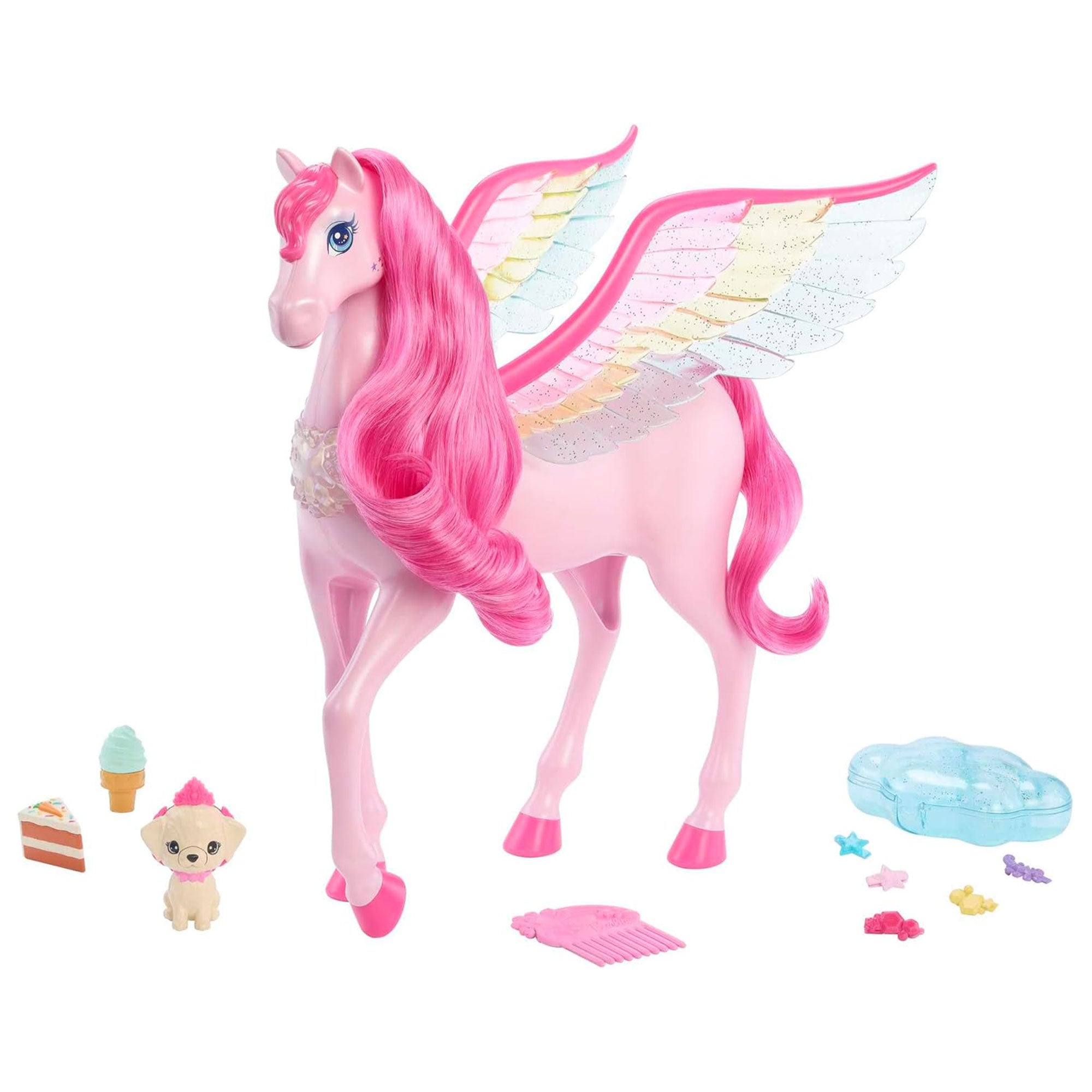 Barbie A Touch of Magic Pegasus Winged Horse and Puppy Toy and Accessories, Pink - Smart-nests