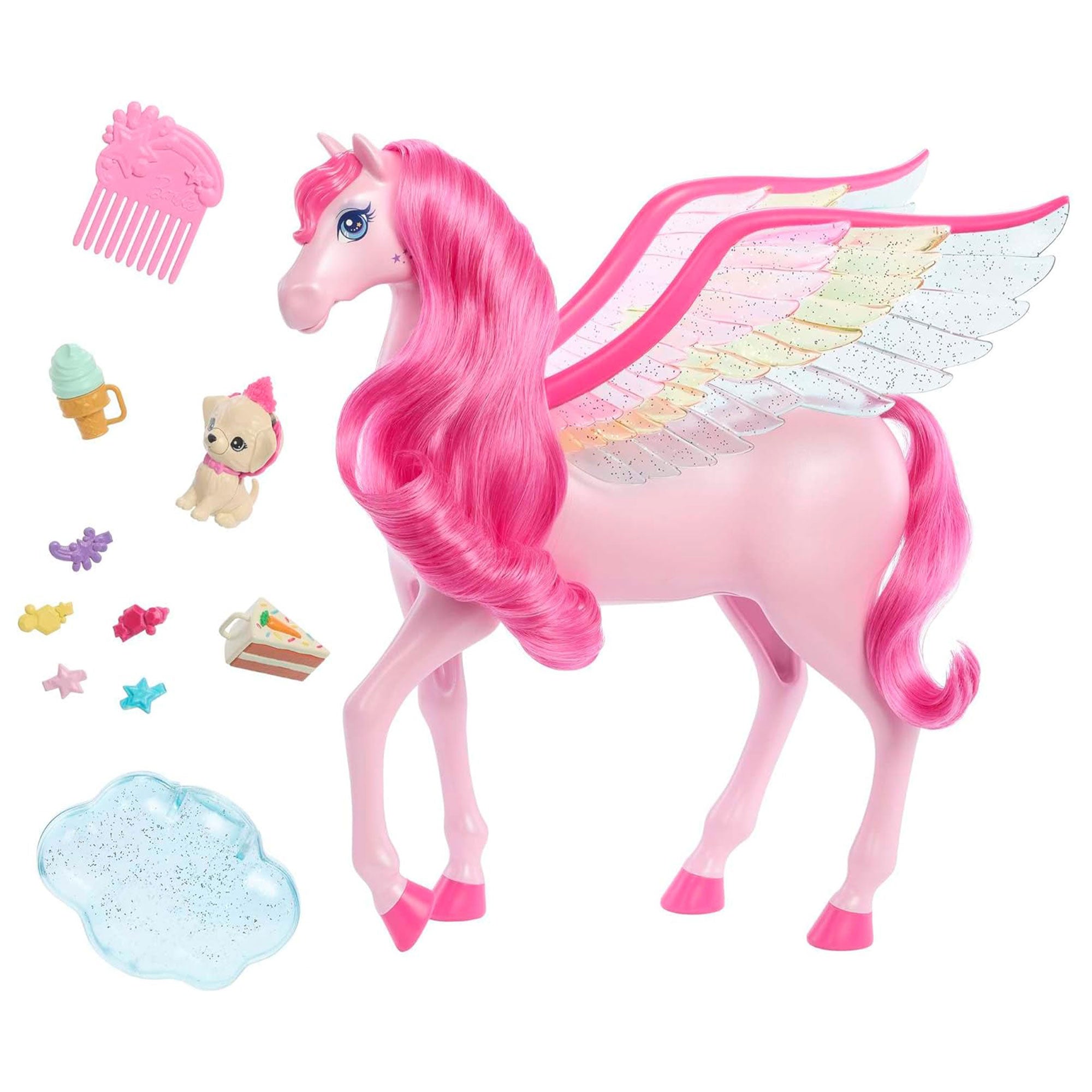 Barbie A Touch of Magic Pegasus Winged Horse and Puppy Toy and Accessories, Pink - Smart-nests