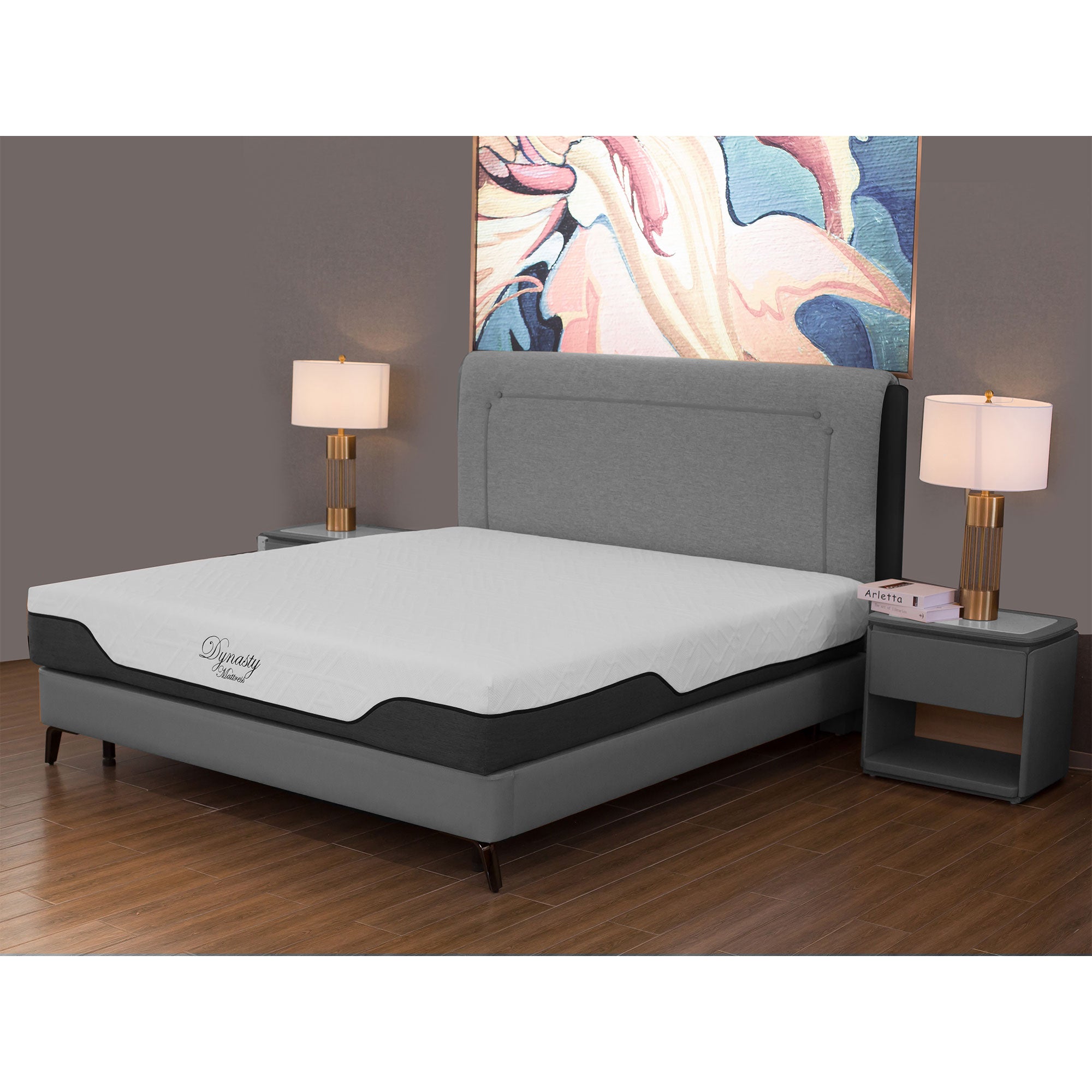 Dynasty Mattress 10 Inch CoolBreeze Gel Memory Foam Mattress with Cover, King - Smart-nests