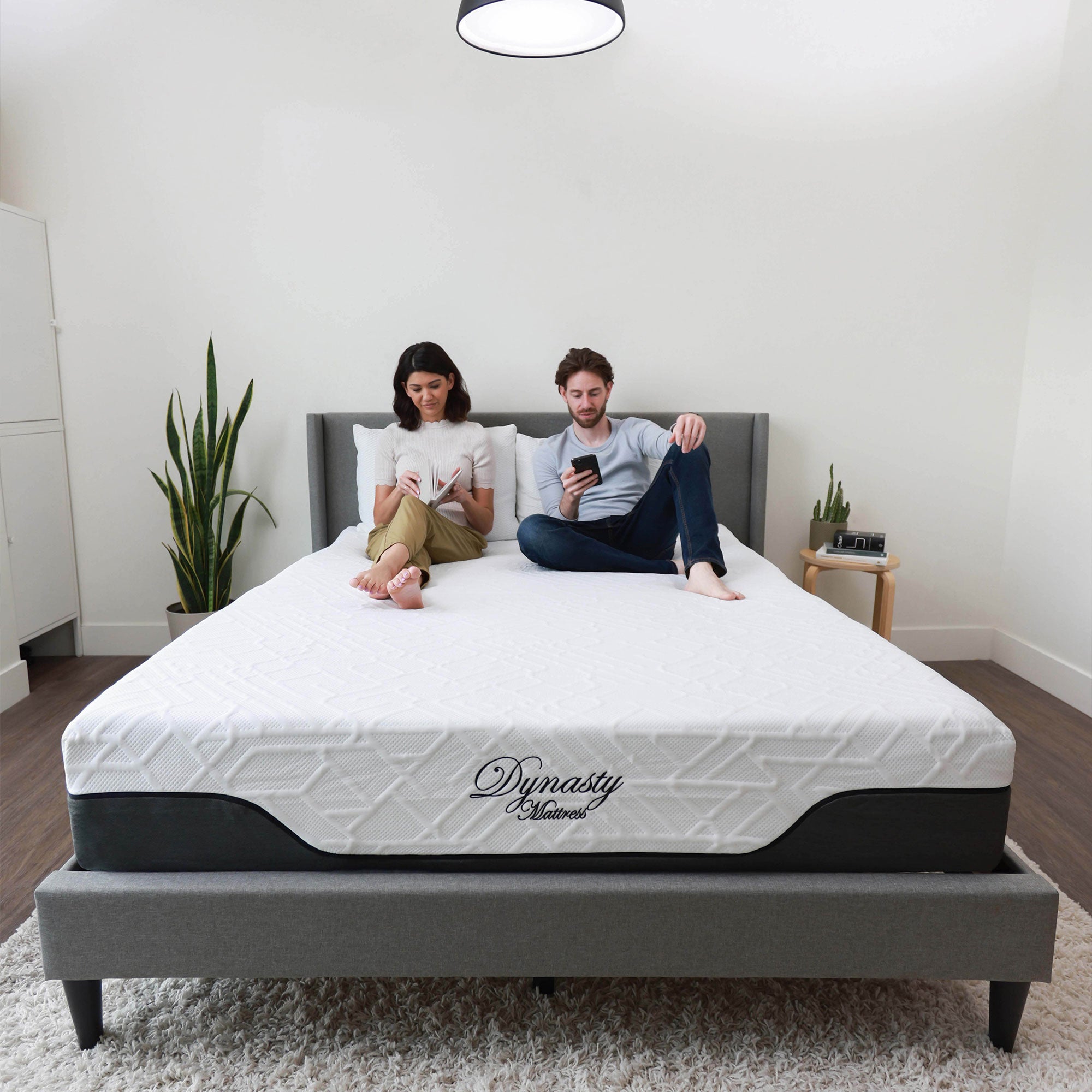 Dynasty Mattress 10 Inch CoolBreeze Gel Memory Foam Mattress with Cover, King - Smart-nests