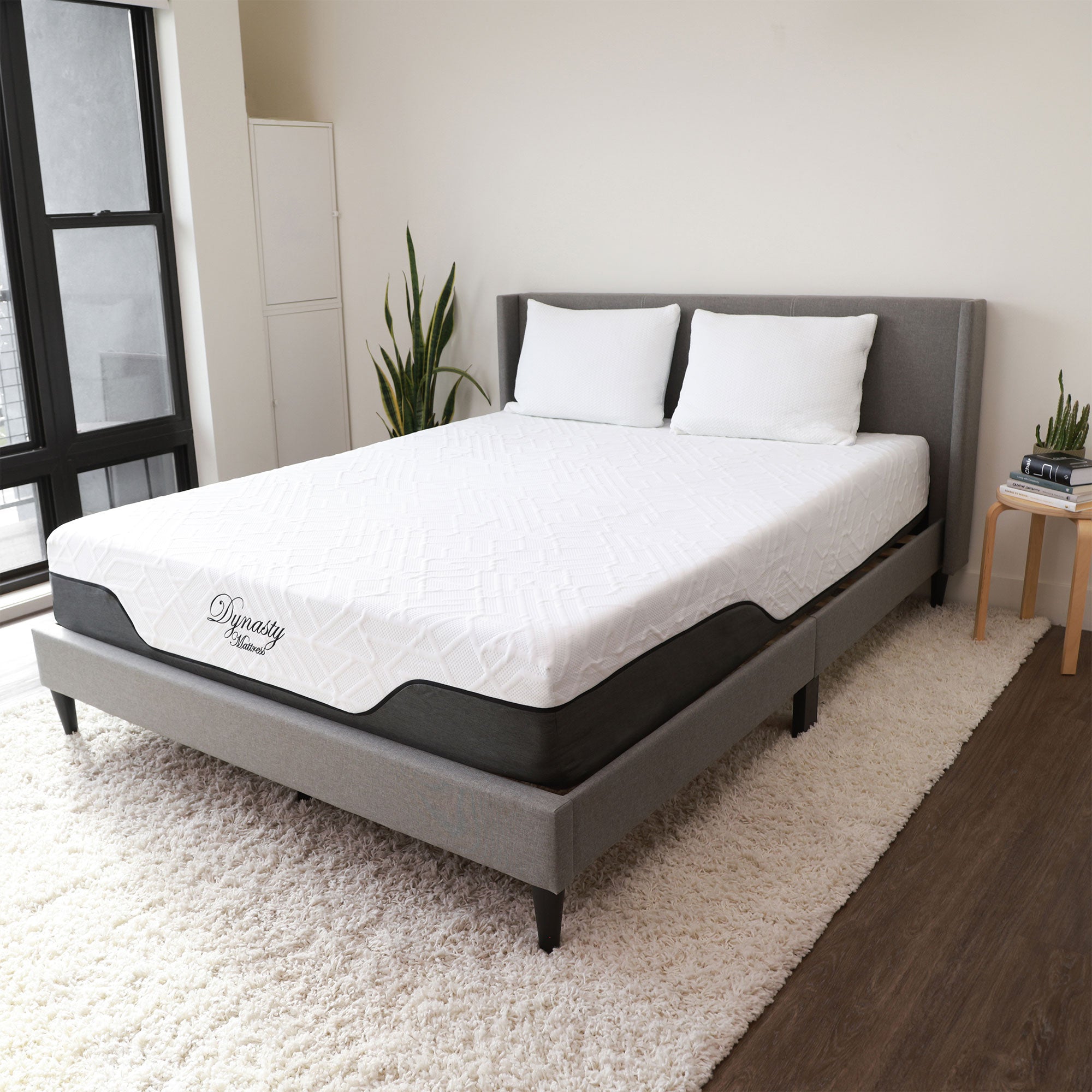 Dynasty Mattress 10 Inch CoolBreeze Gel Memory Foam Mattress with Cover, King - Smart-nests