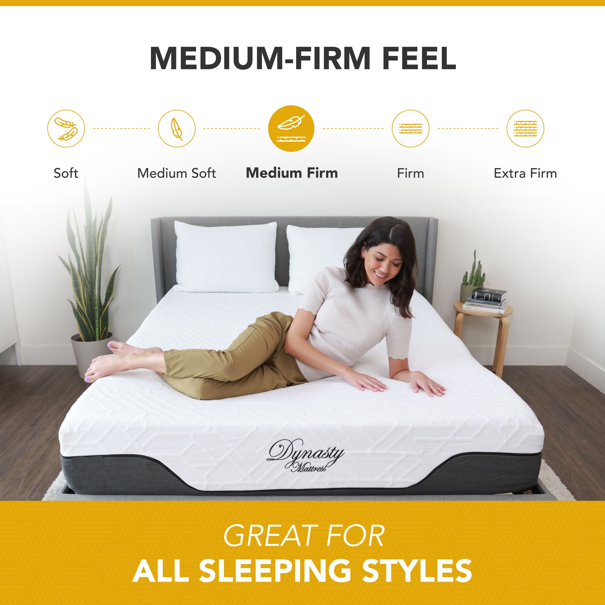 Dynasty Mattress 10 Inch CoolBreeze Gel Memory Foam Mattress with Cover, King - Smart-nests