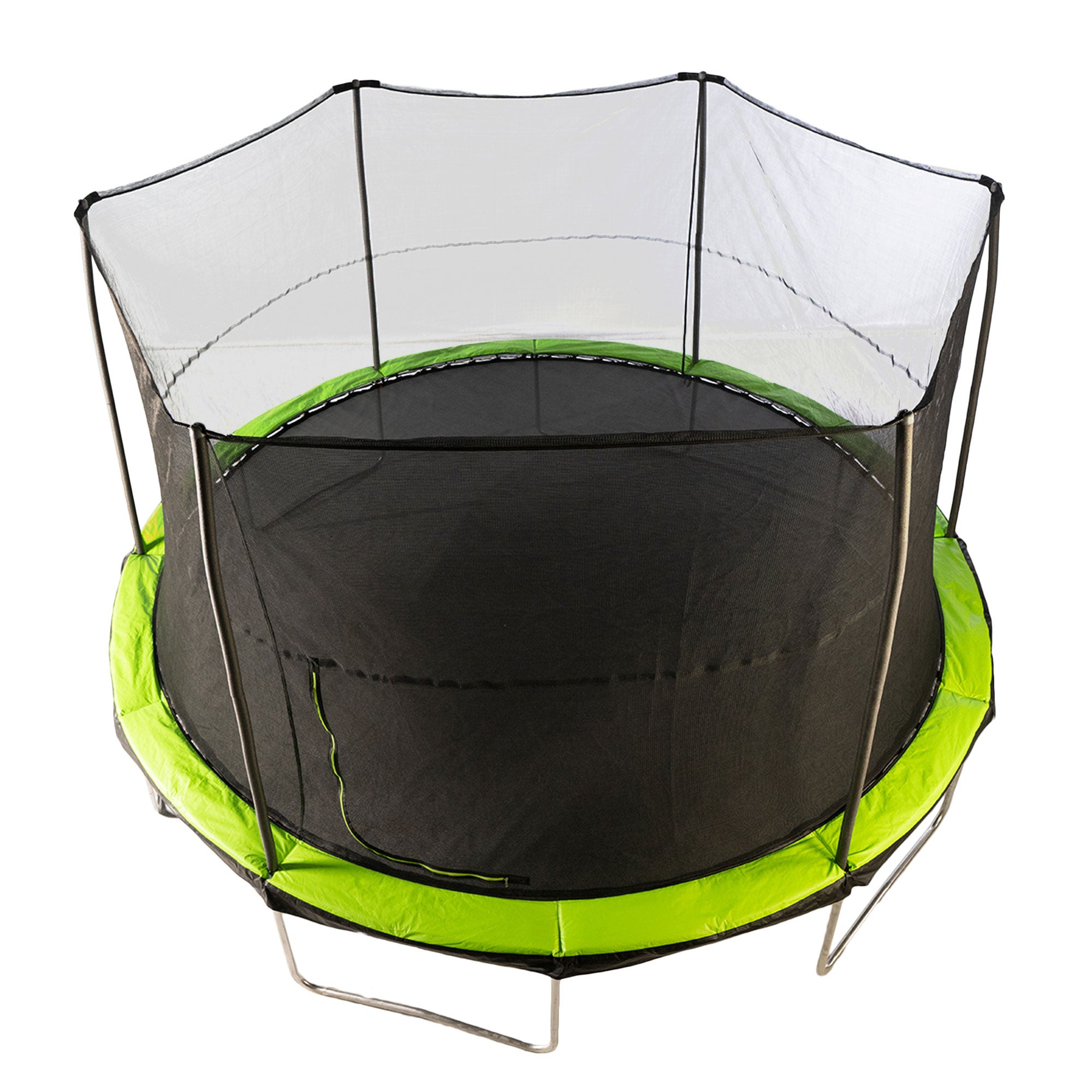 JumpKing 14 Foot Trampoline and Enclosure System Safety Pad, Black/Lime Green - Smart-nests