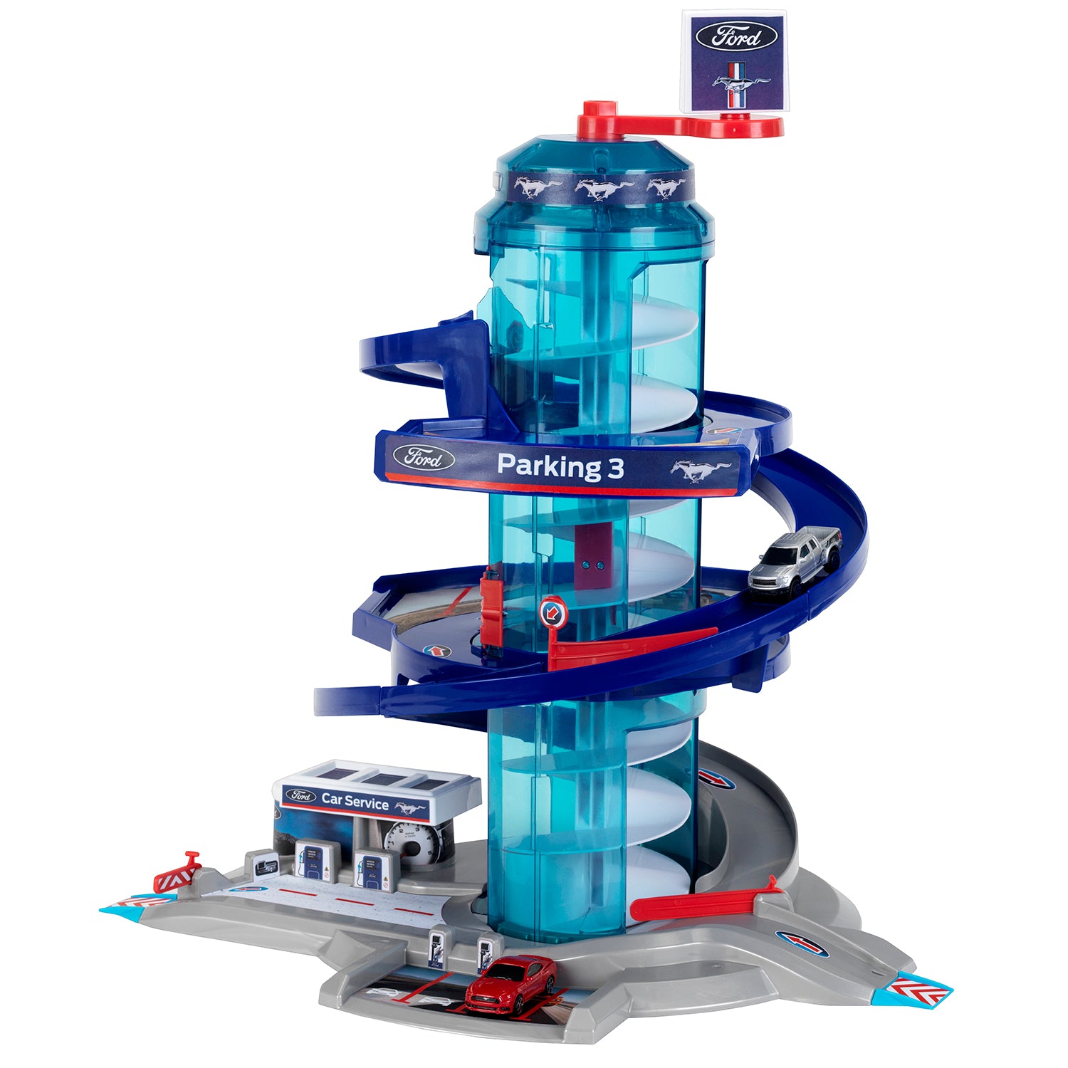 Theo Klein Ford Car Service Helix Parking Garage Toy Playset for Kids 3 and Up - Smart-nests