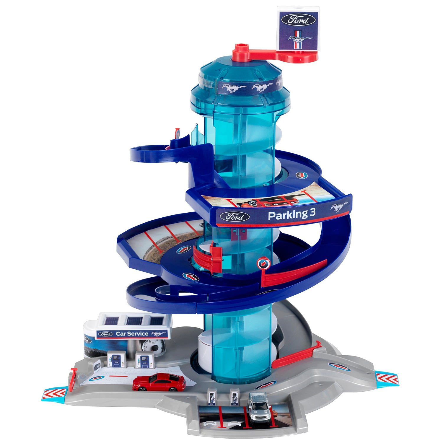 Theo Klein Ford Car Service Helix Parking Garage Toy Playset for Kids 3 and Up - Smart-nests