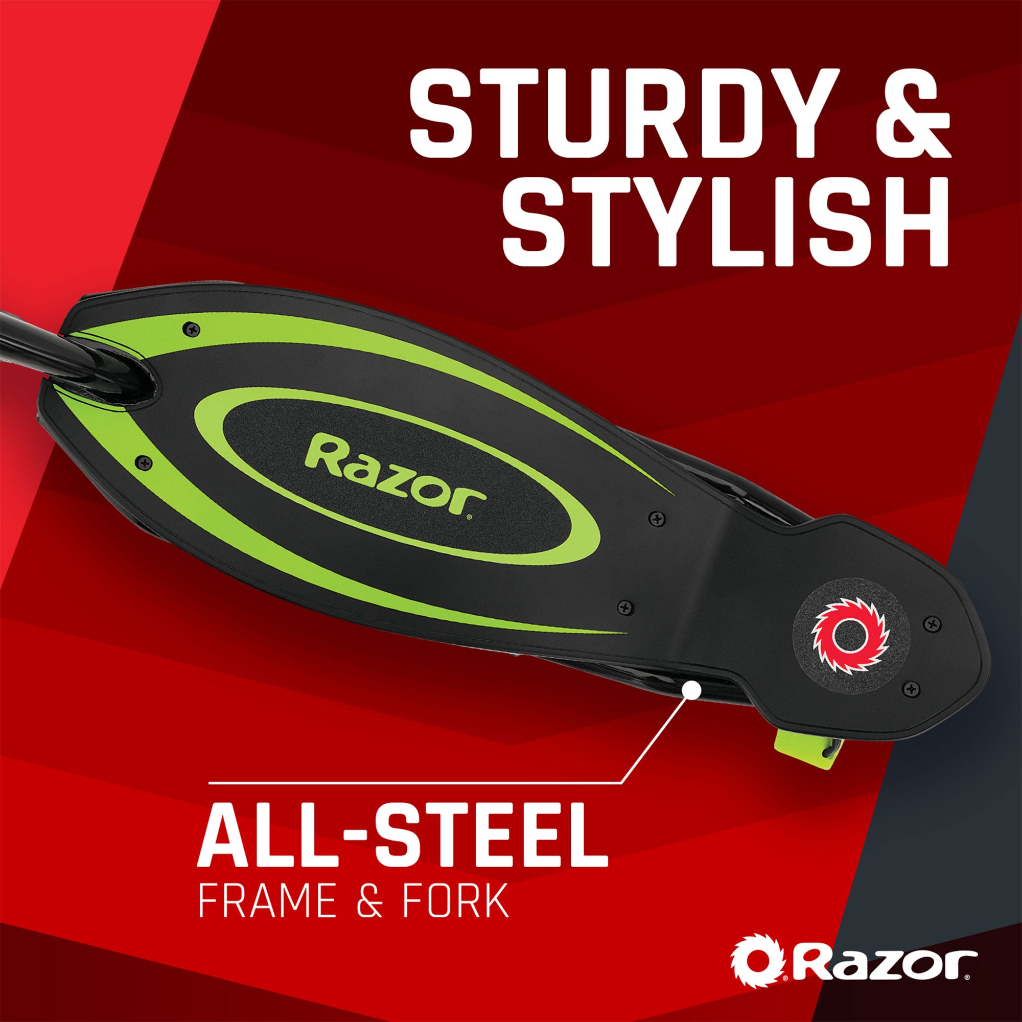 Razor Power Core Sleek Electric Scooter w/Push Button Throttle, Green(For Parts) - Smart-nests
