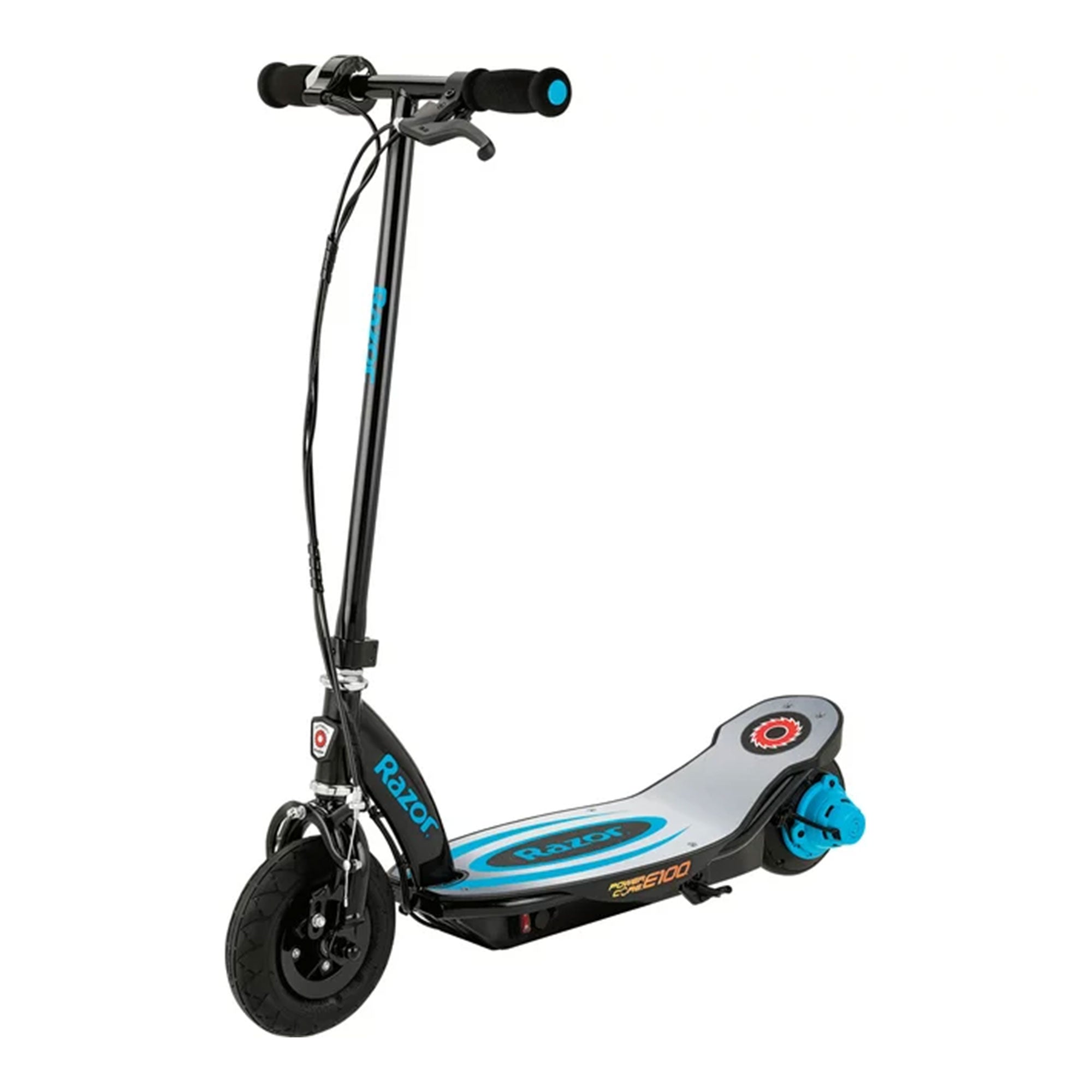 Razor Power Core E100 Electric Scooter with Aluminum Deck and Hand Brake, Blue - Smart-nests