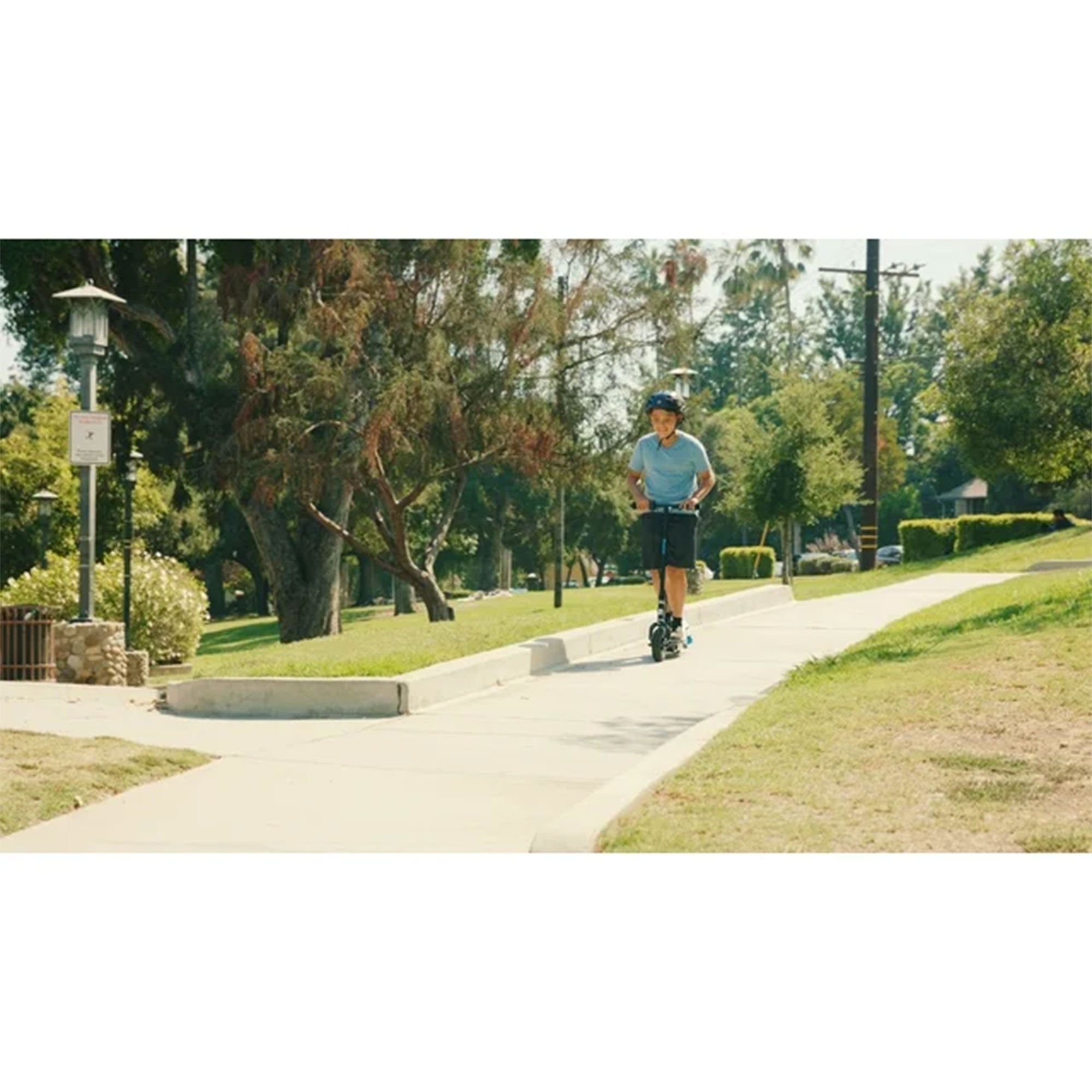 Razor Power Core E100 Electric Scooter with Aluminum Deck and Hand Brake, Blue - Smart-nests