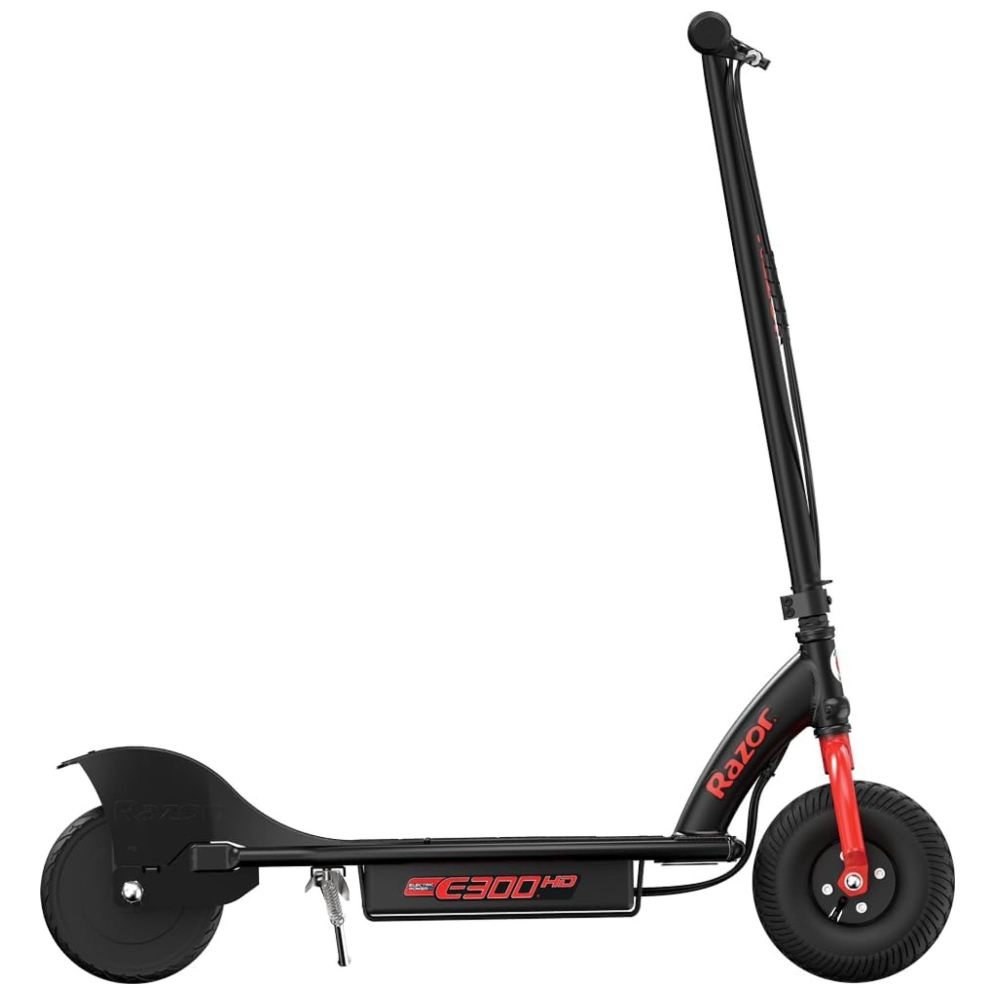 Razor E300 HD Electric Scooter for Teens, Adults, 9” Pneumatic Tires, Black/Red