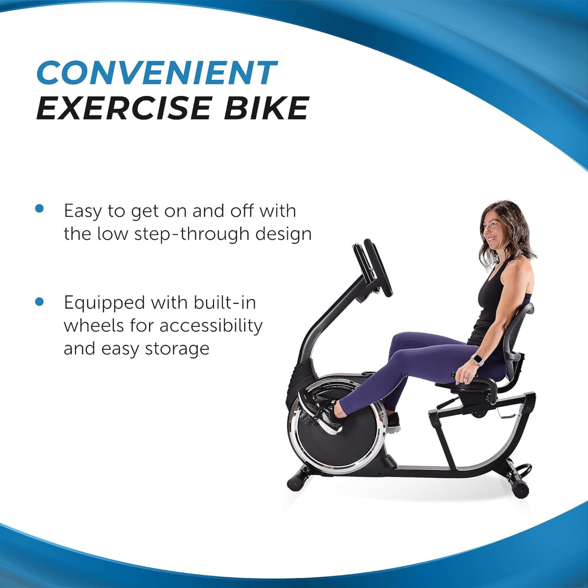 Stamina Exercise Bike, Magnetic Recumbent Machine, Lower Body Cardio Equipment - Smart-nests