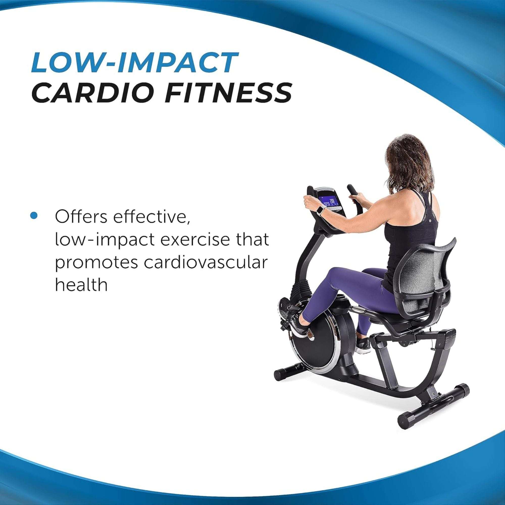 Stamina Exercise Bike, Magnetic Recumbent Machine, Lower Body Cardio Equipment - Smart-nests