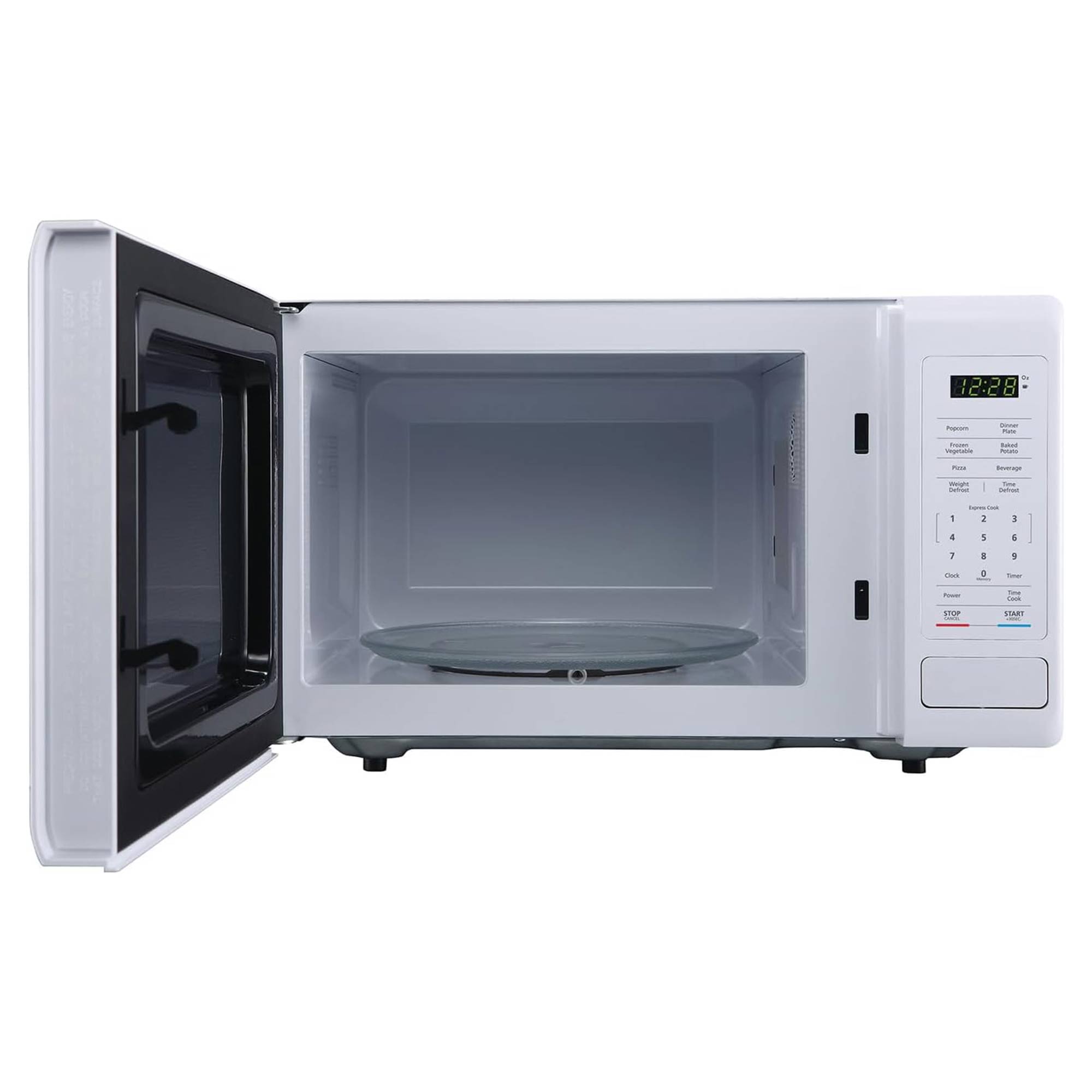 Magic Chef 0.9 Cubic Feet 900W Small Stainless Countertop Microwave Oven, White - Smart-nests