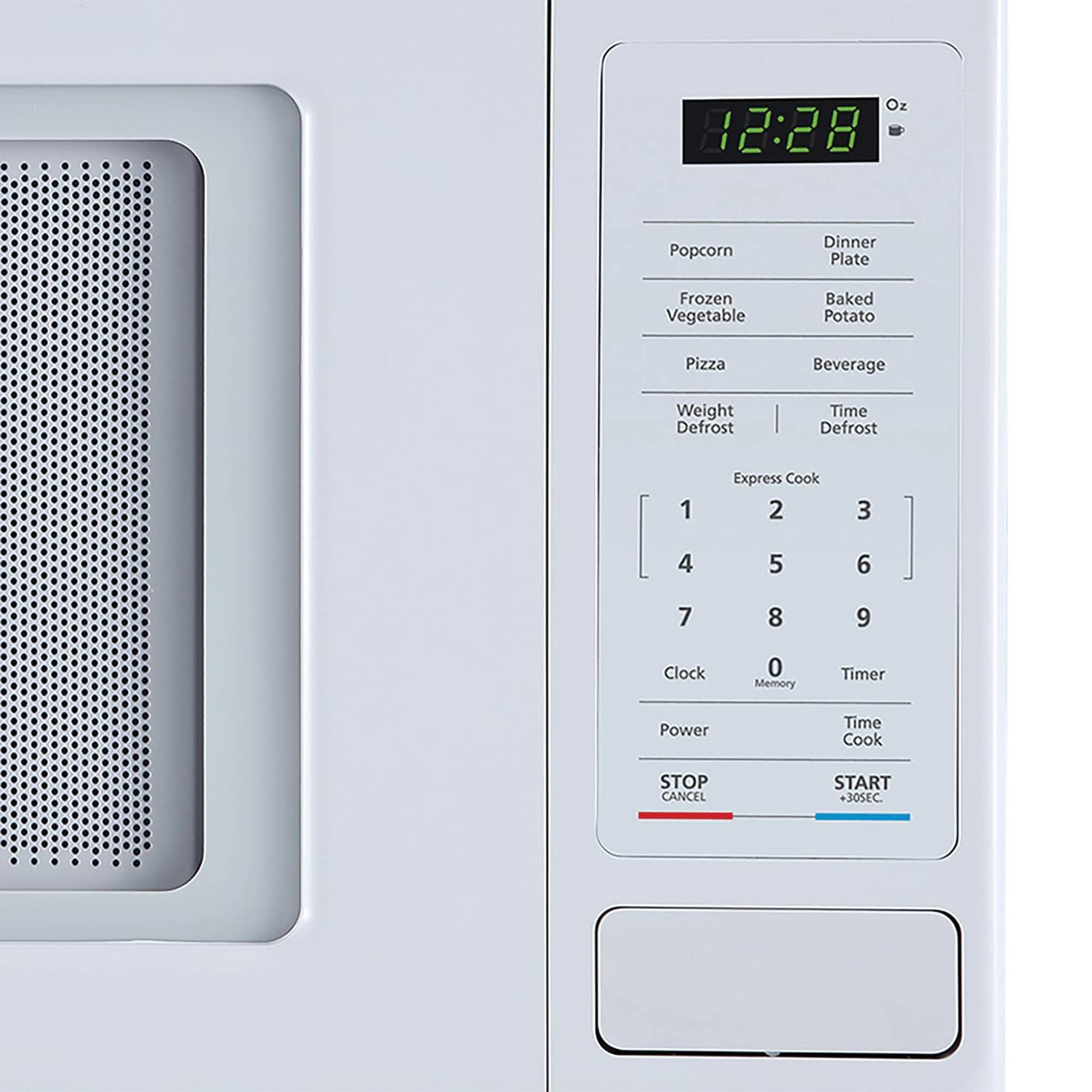 Magic Chef 0.9 Cubic Feet 900W Small Stainless Countertop Microwave Oven, White - Smart-nests