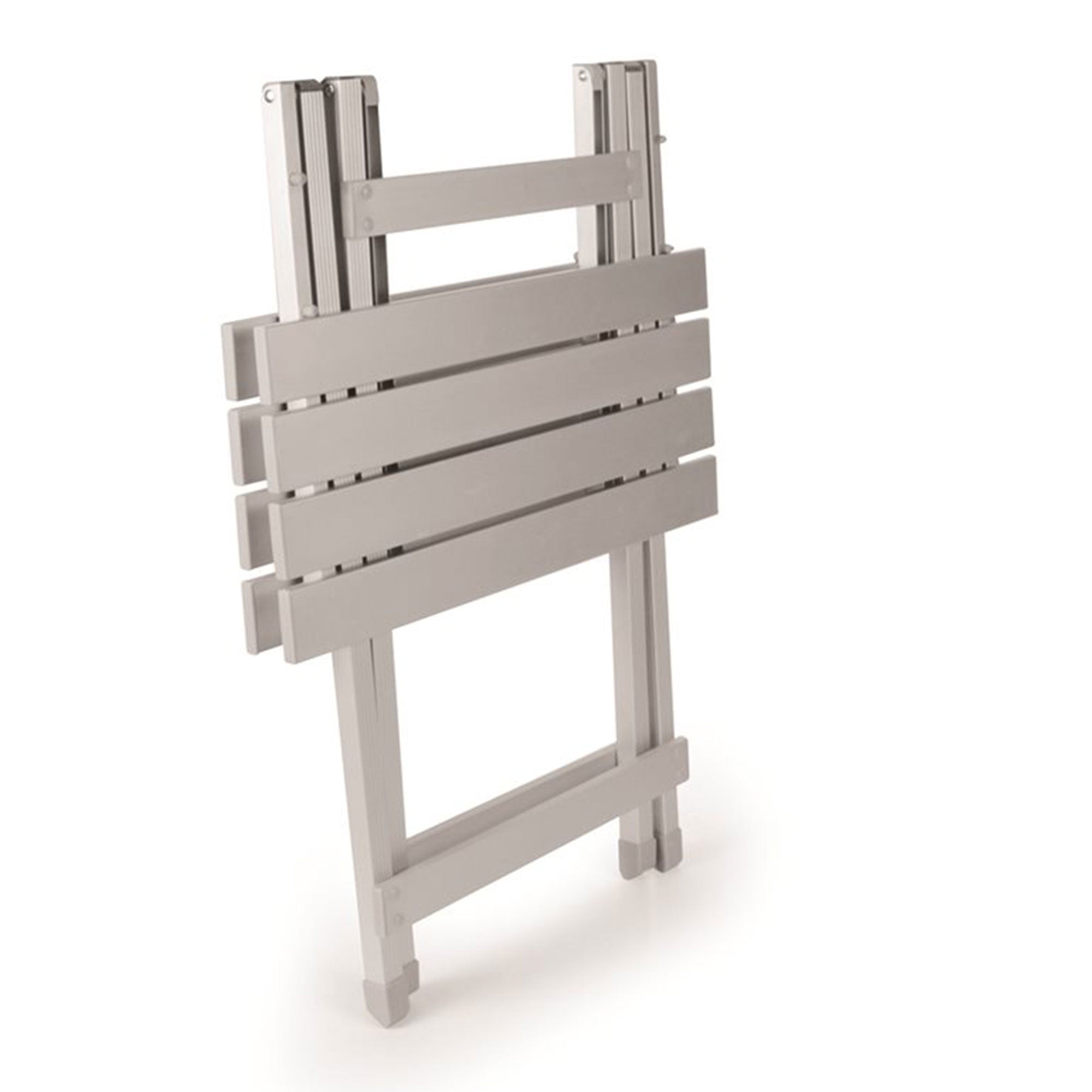 Camco Large Durable Aluminum Fold Away Multi Use Outdoor Side Table, Silver - Smart-nests