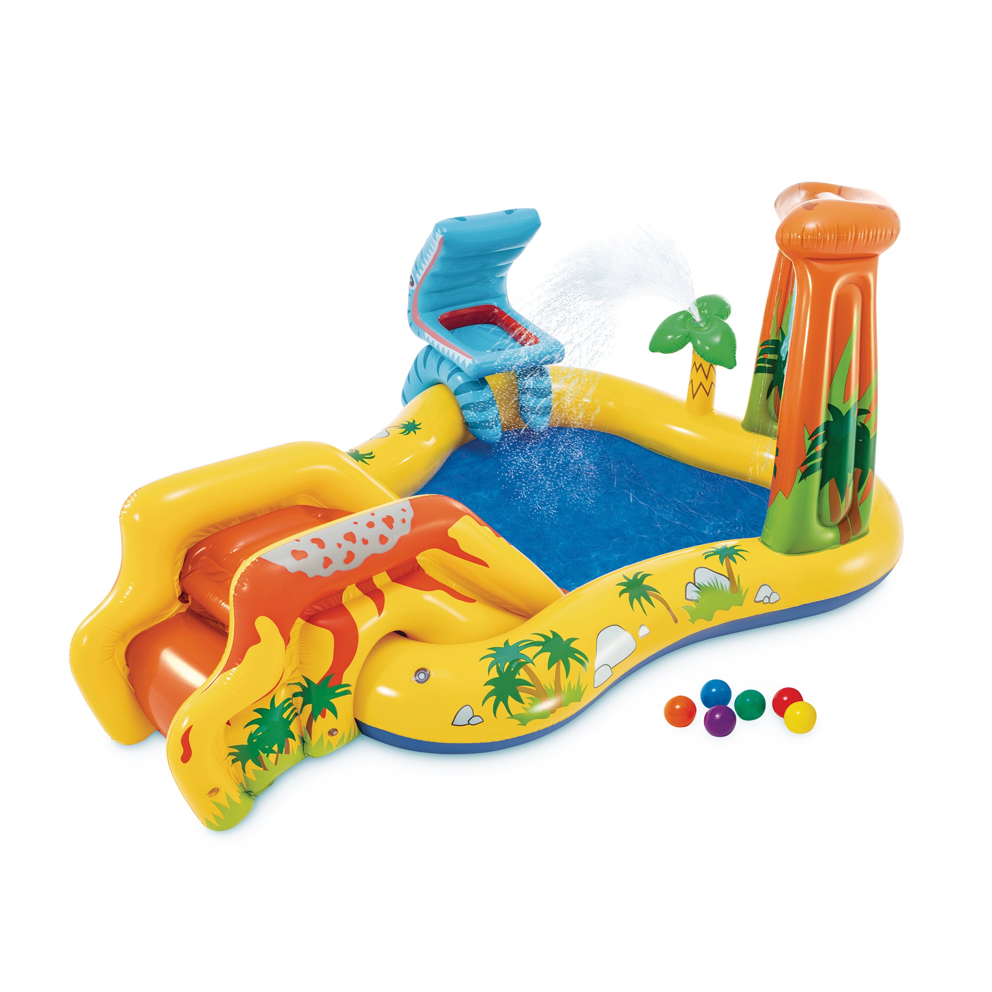 Intex Inflatable Kids Dinosaur Play Center Outdoor Water Park Pool with Slide - Smart-nests