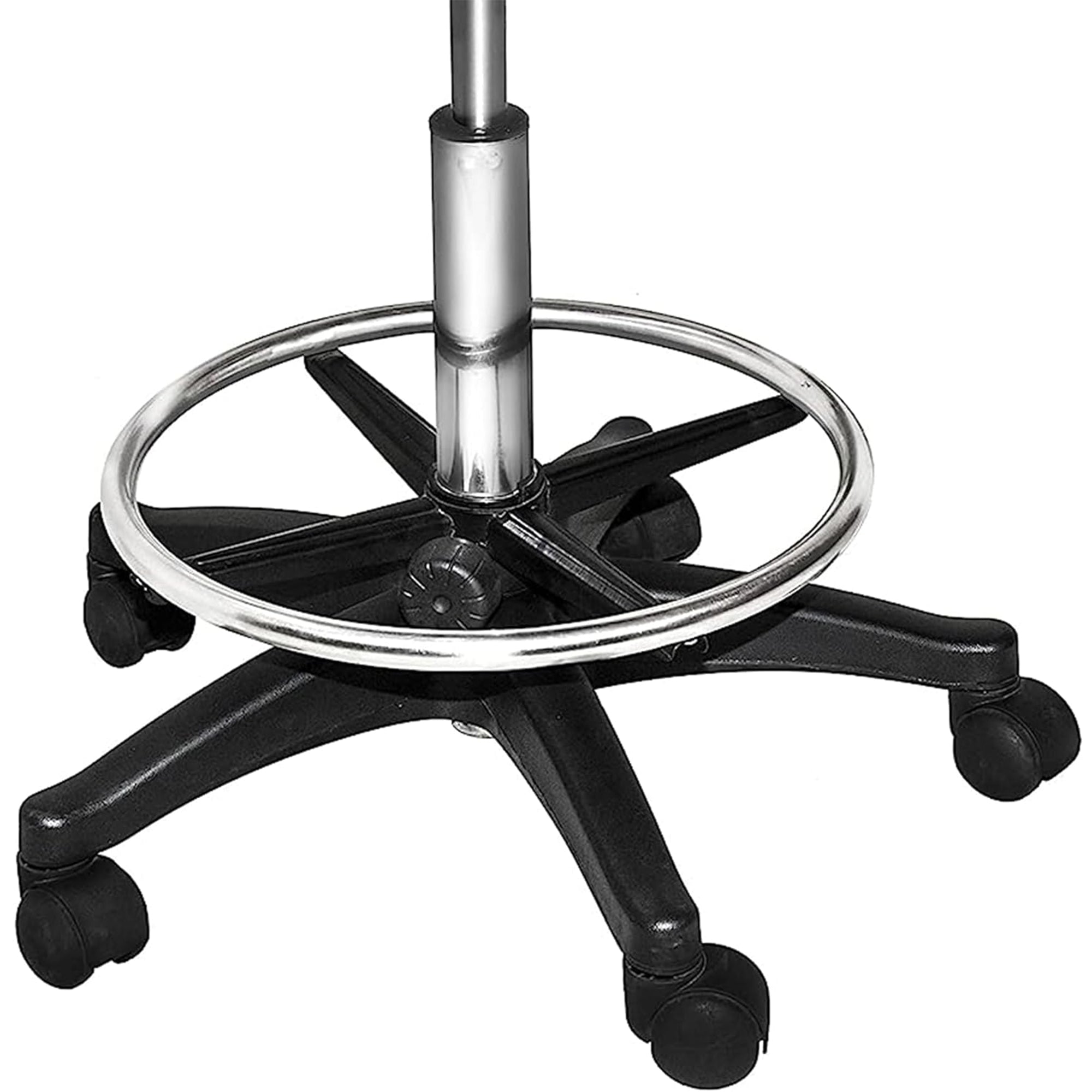 Chromium Professional Rotating Saddle Cutting Stool with  Foam Cushions, Black - Smart-nests