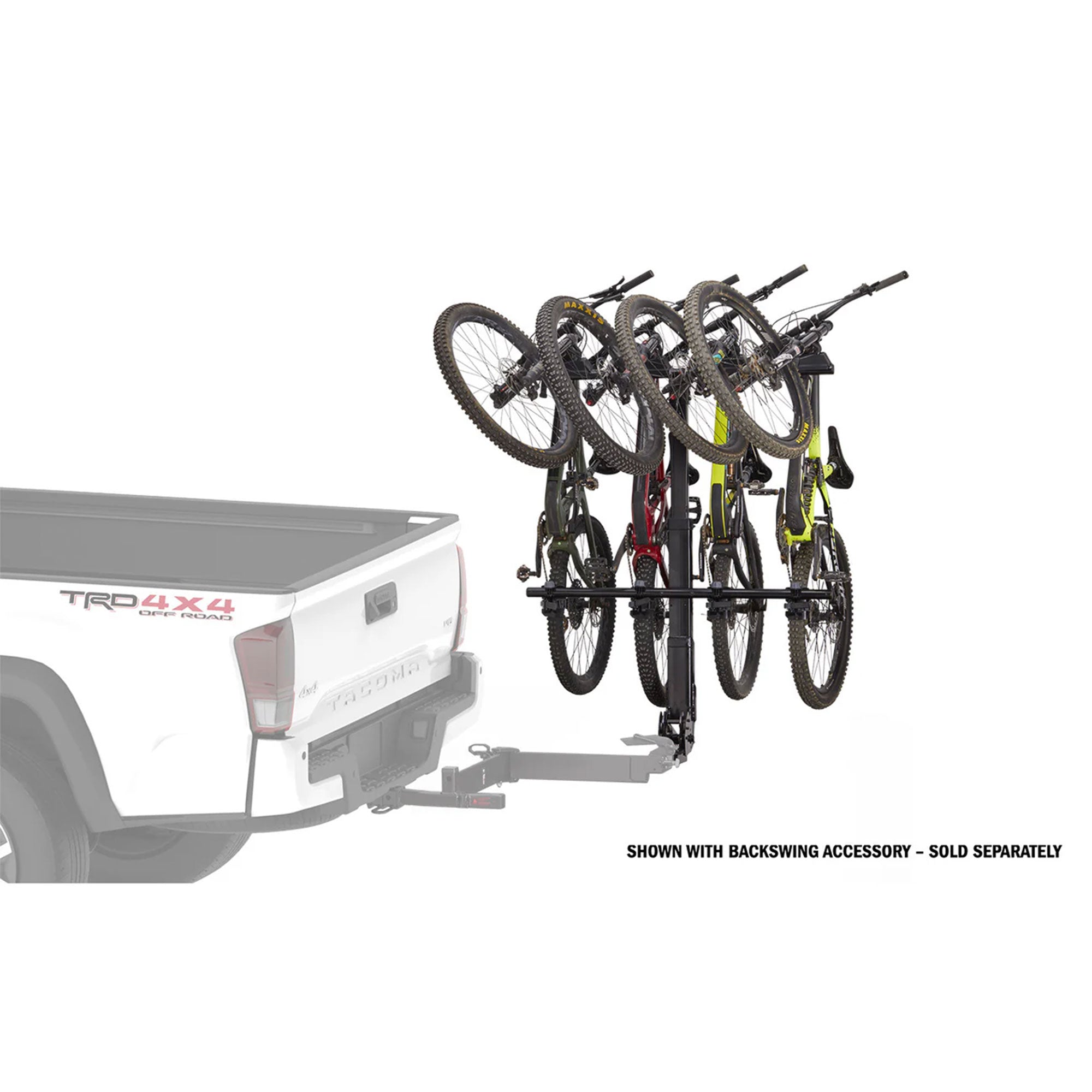 Yakima HangOver 4 Adjustable Vertical Steel Mountain Bike Hitch Rack for 4 Bikes - Smart-nests
