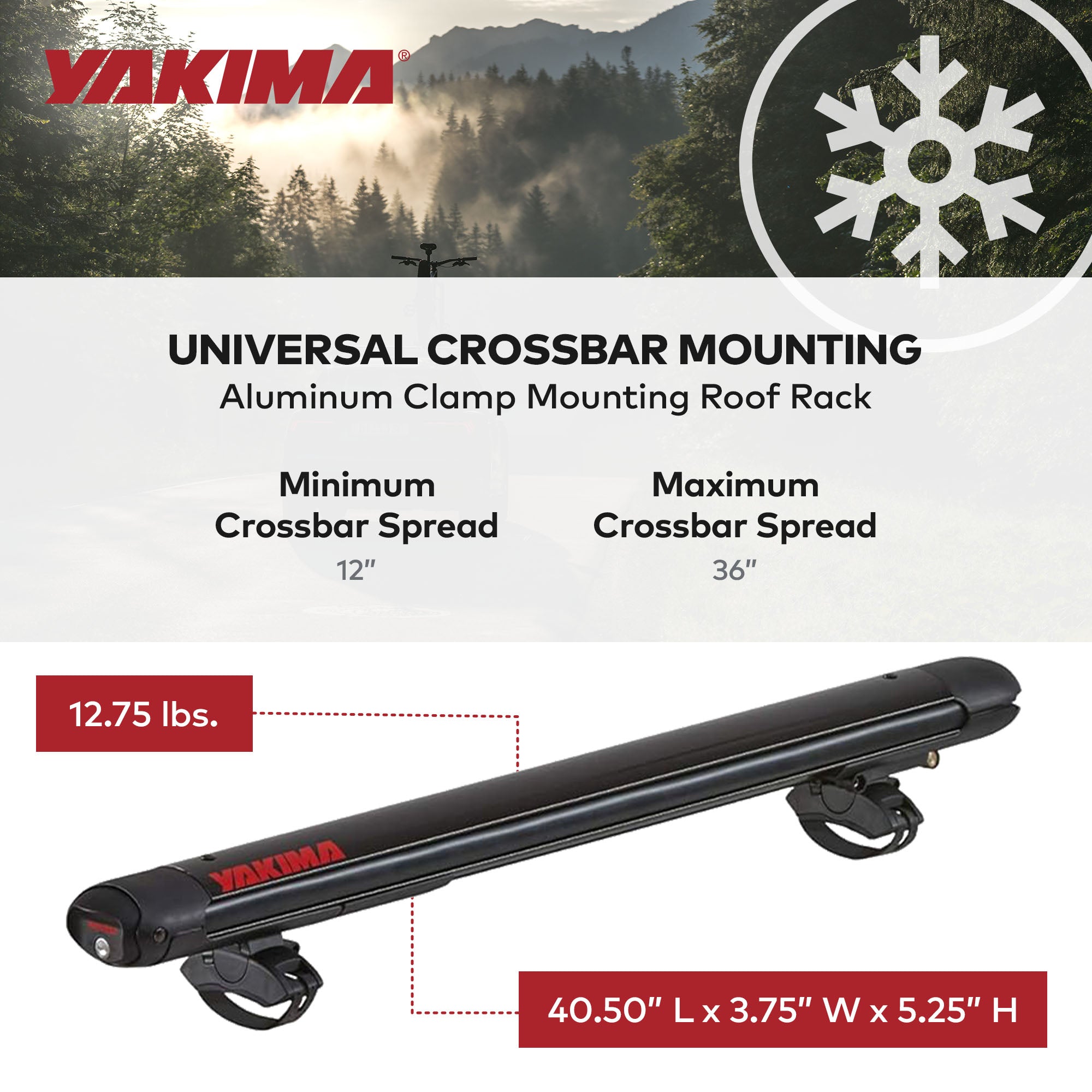 YAKIMA FatCat EVO 6 Skis or 4 Snowboards Mount Roof Rack, Fits T-Slot Crossbars - Smart-nests