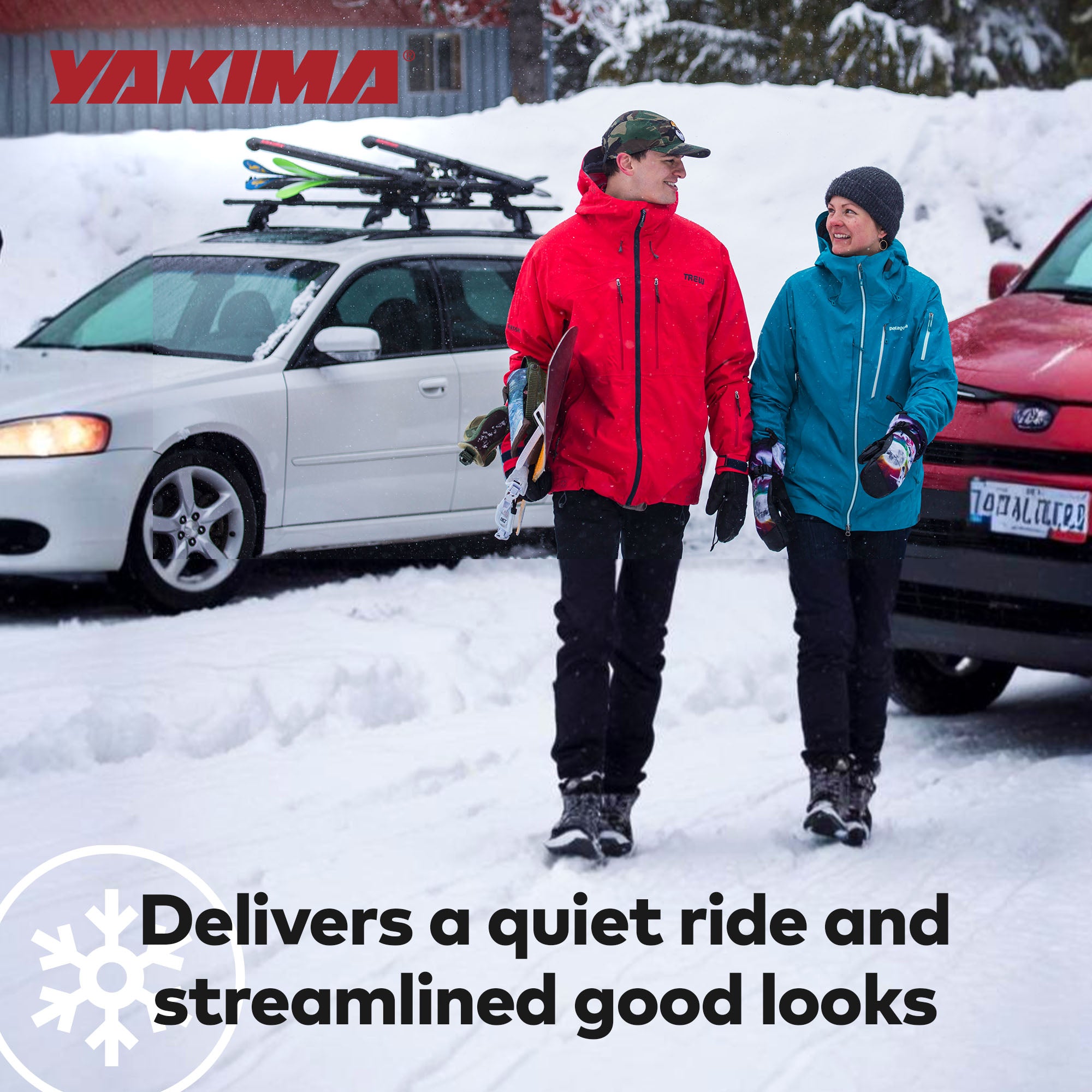 YAKIMA FatCat EVO 6 Skis or 4 Snowboards Mount Roof Rack, Fits T-Slot Crossbars - Smart-nests