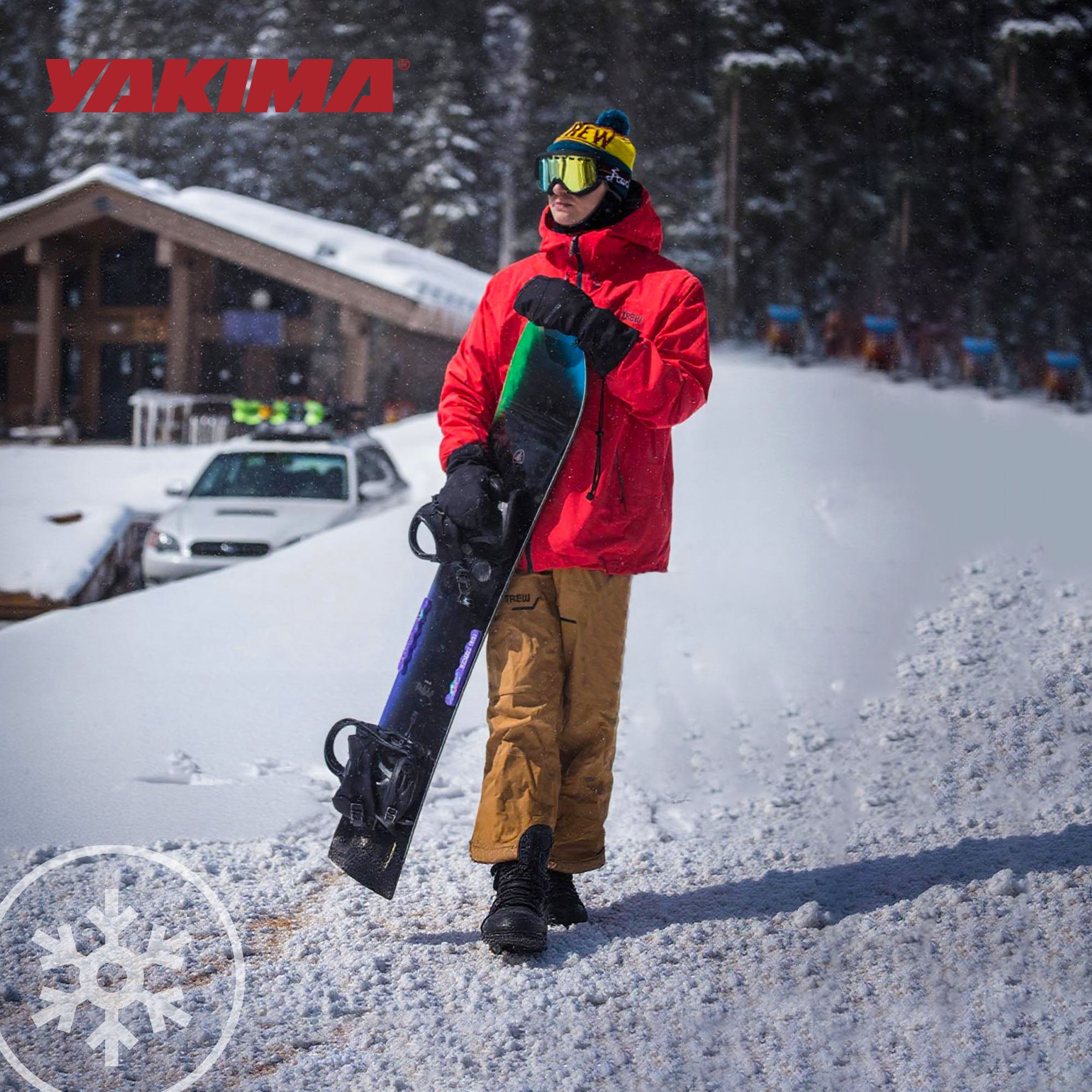 YAKIMA FatCat EVO 6 Skis or 4 Snowboards Mount Roof Rack, Fits T-Slot Crossbars - Smart-nests