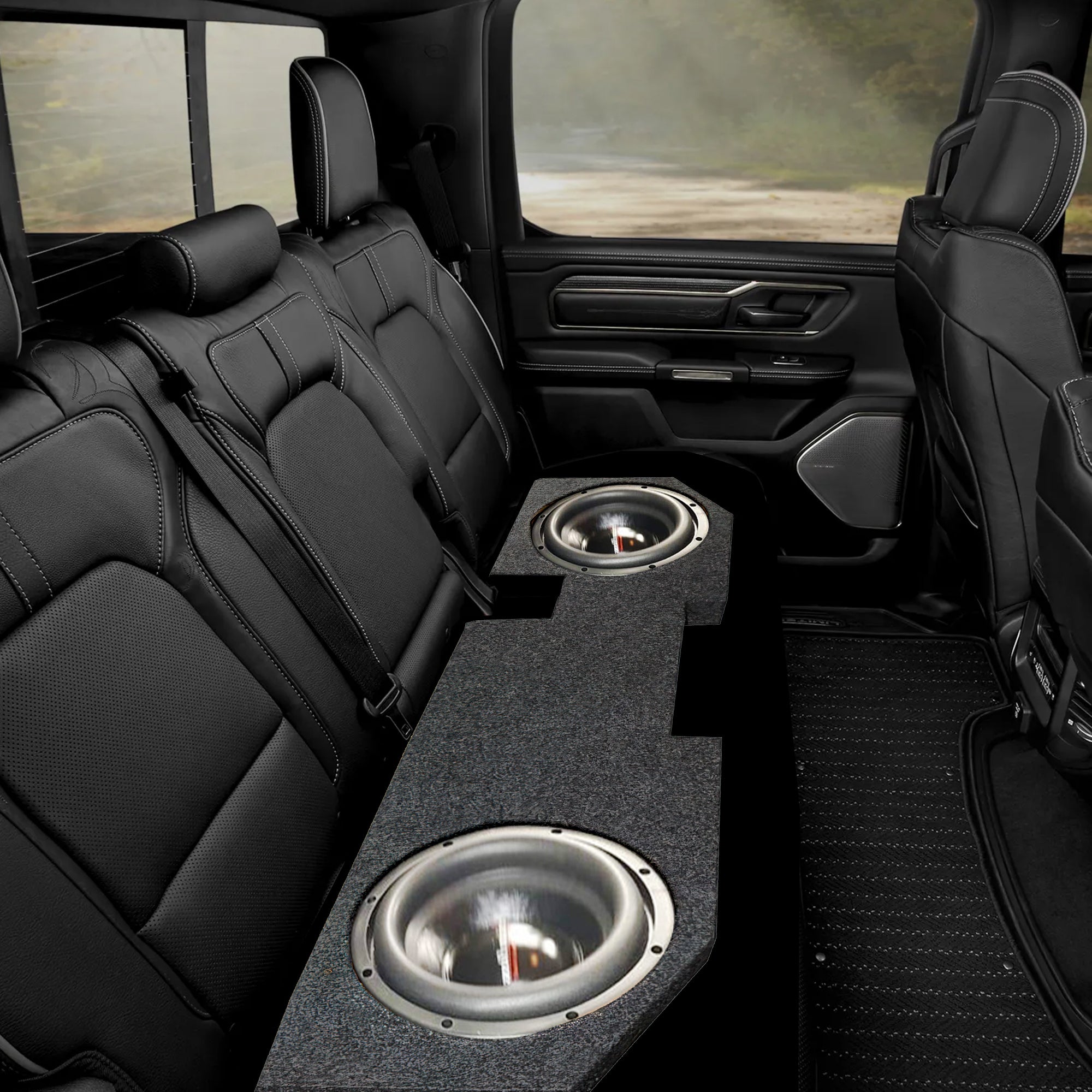 QPower QDODGE104DOOR Dodge Quad Cab '02-15 Dual 10" Truck Subwoofer Box - Smart-nests
