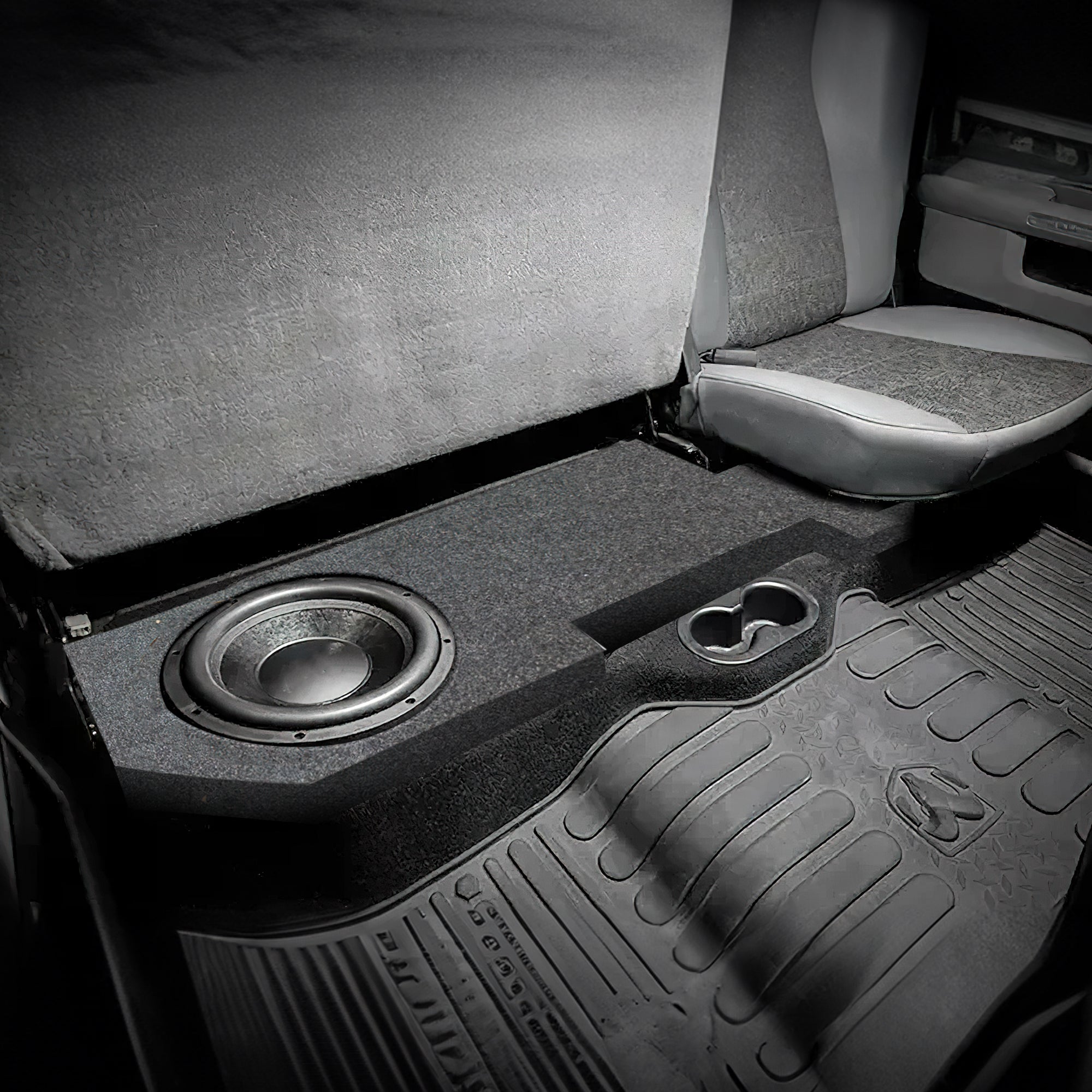 QPower QDODGE104DOOR Dodge Quad Cab '02-15 Dual 10" Truck Subwoofer Box - Smart-nests